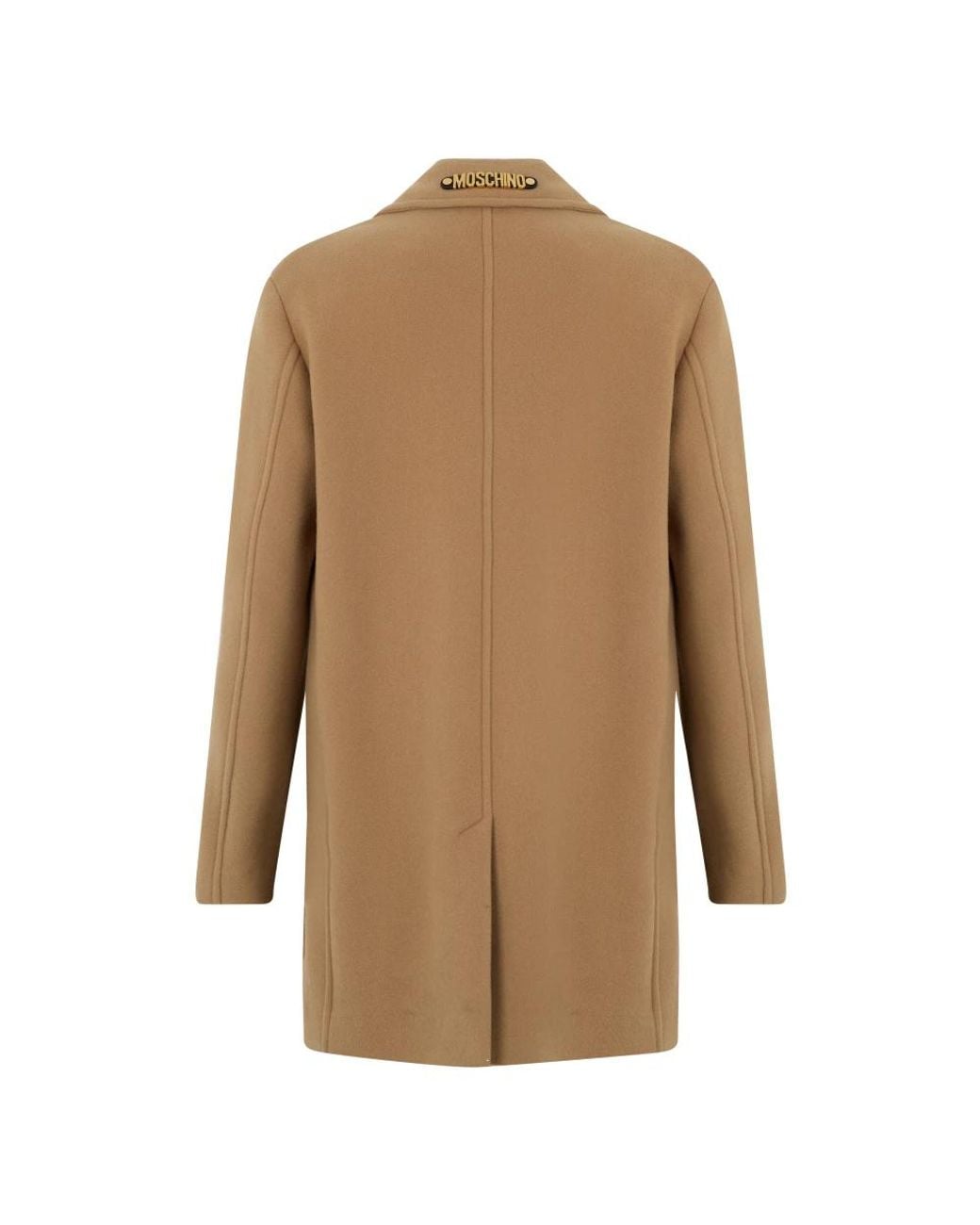 Moschino Brown Double-Breasted Coats for men