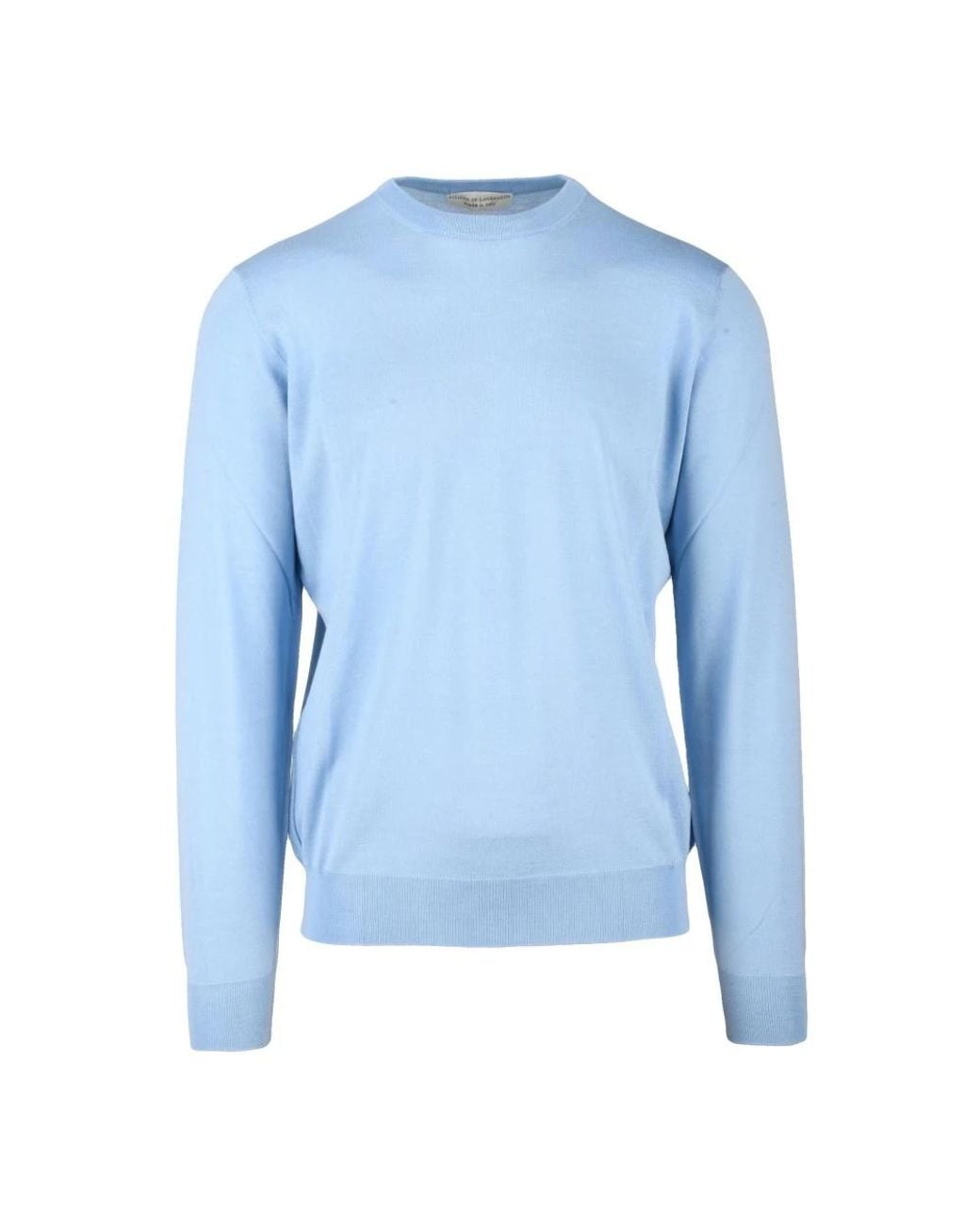 FILIPPO DE LAURENTIIS Blue Round-Neck Knitwear for men