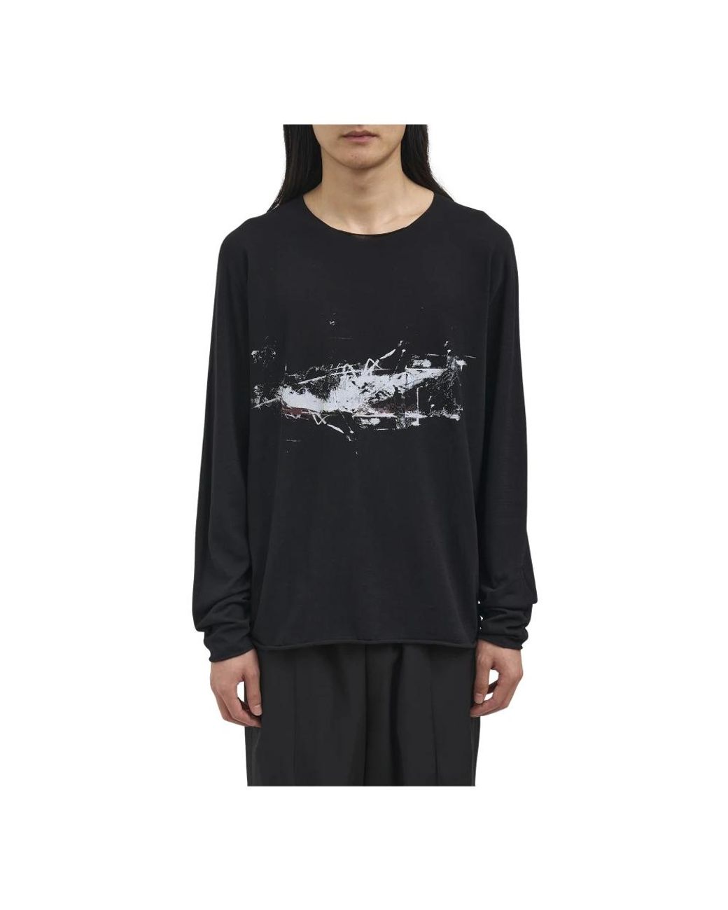 Isabel Benenato Black Long Sleeve Tops for men