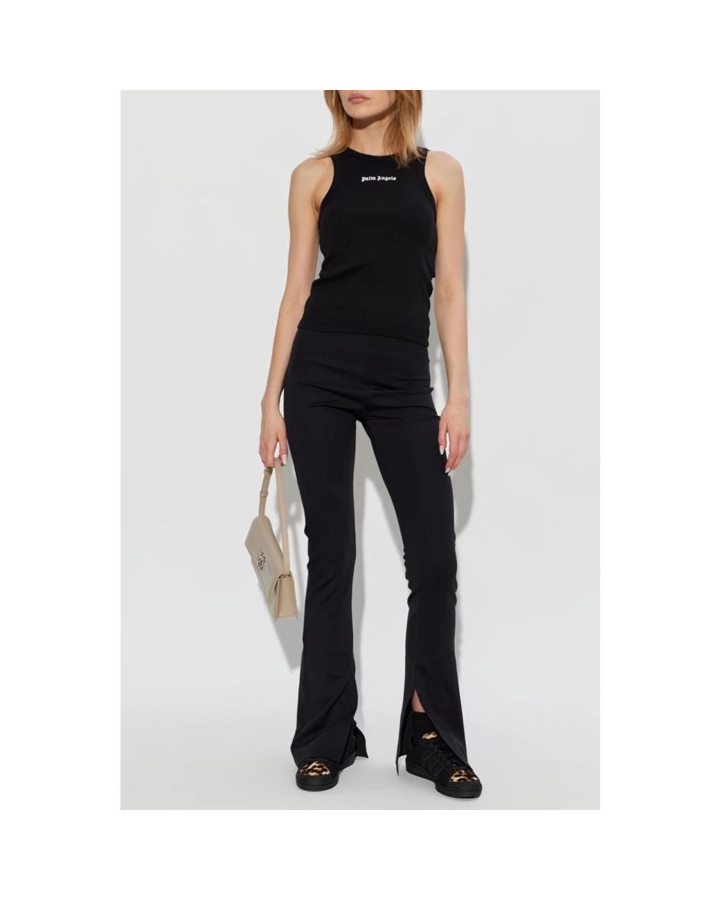 Palm Angels Black Sleeveless Tops