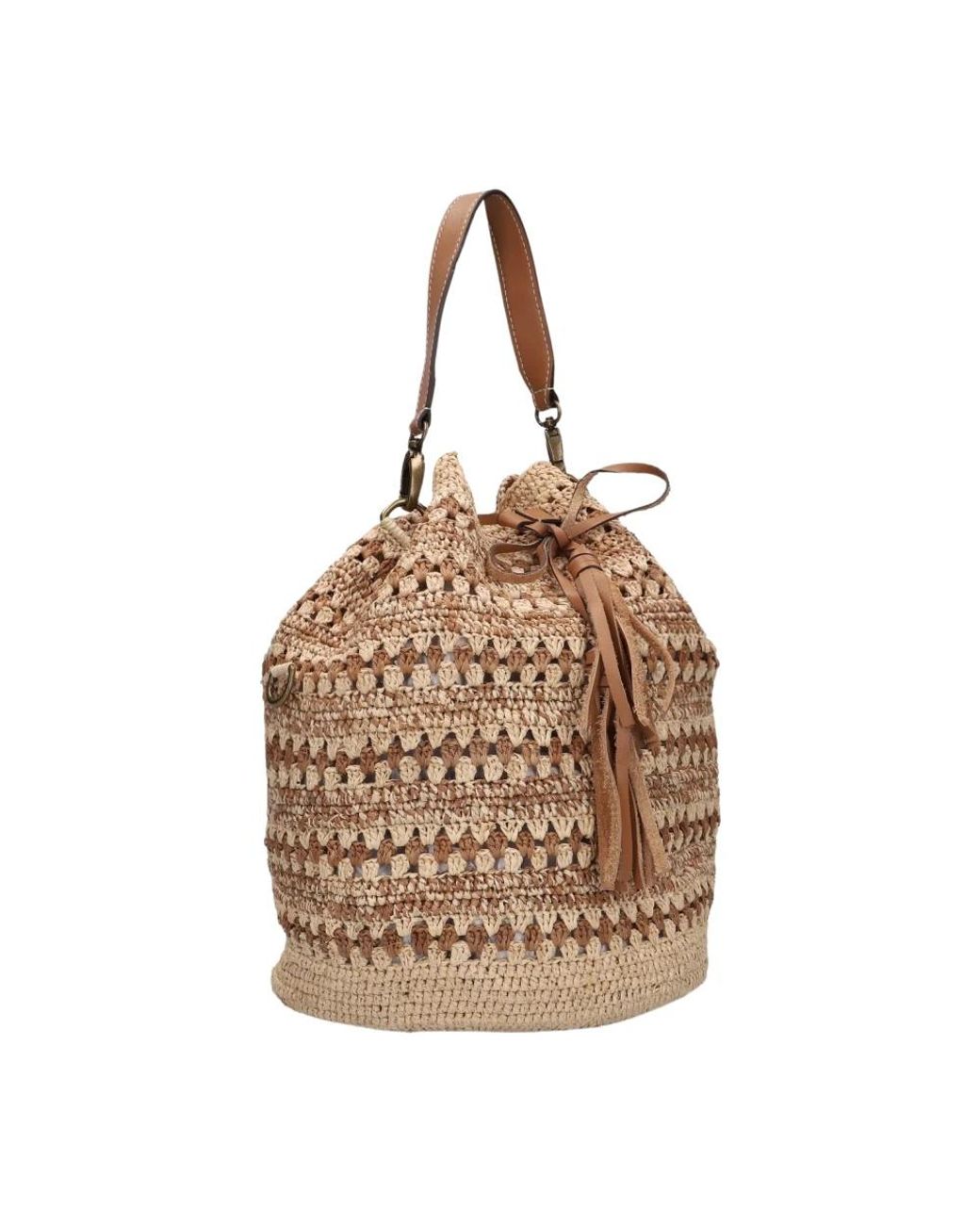 Rabarany Metallic Bourse Bucket Bag