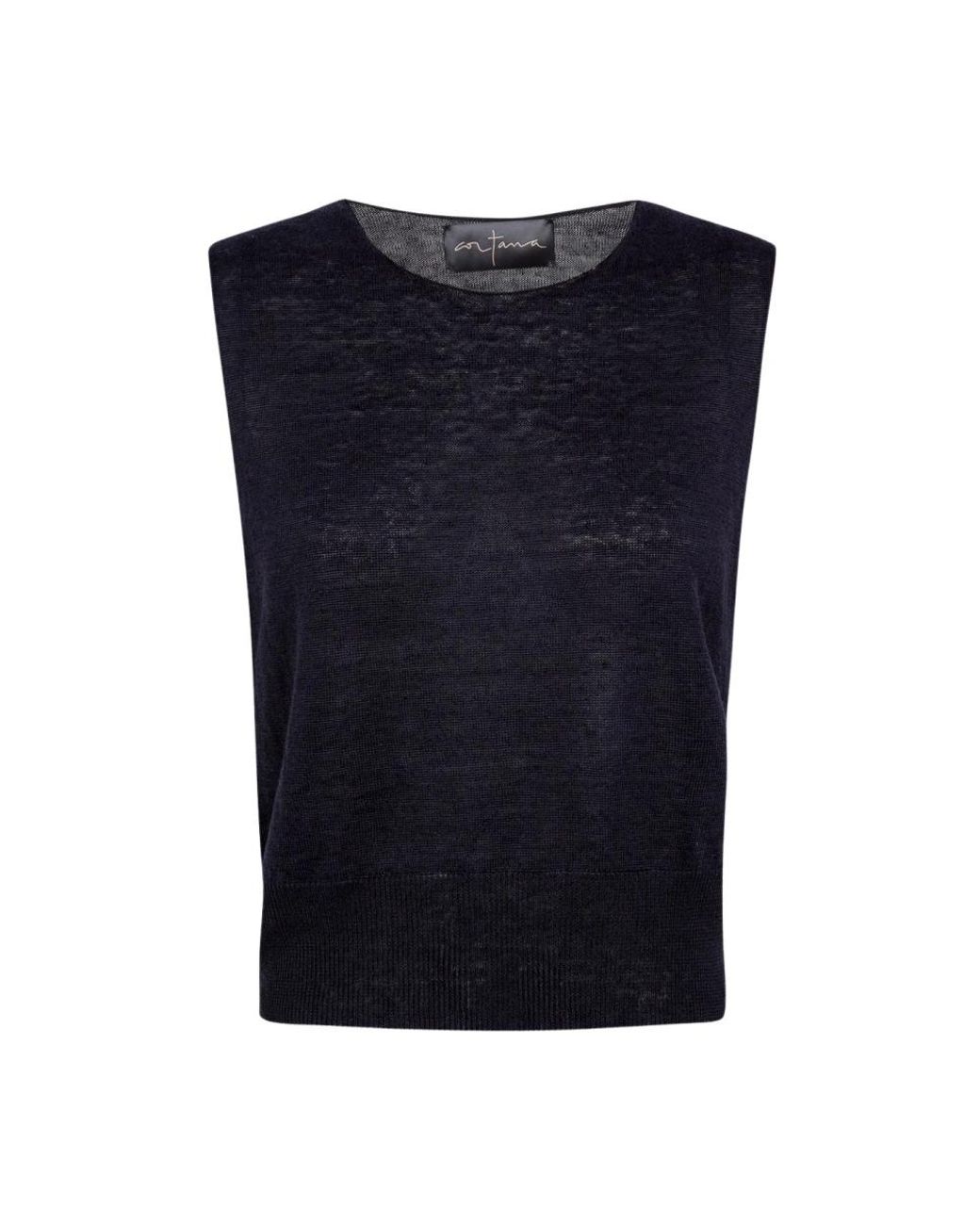 Cortana Blue Sleeveless Tops