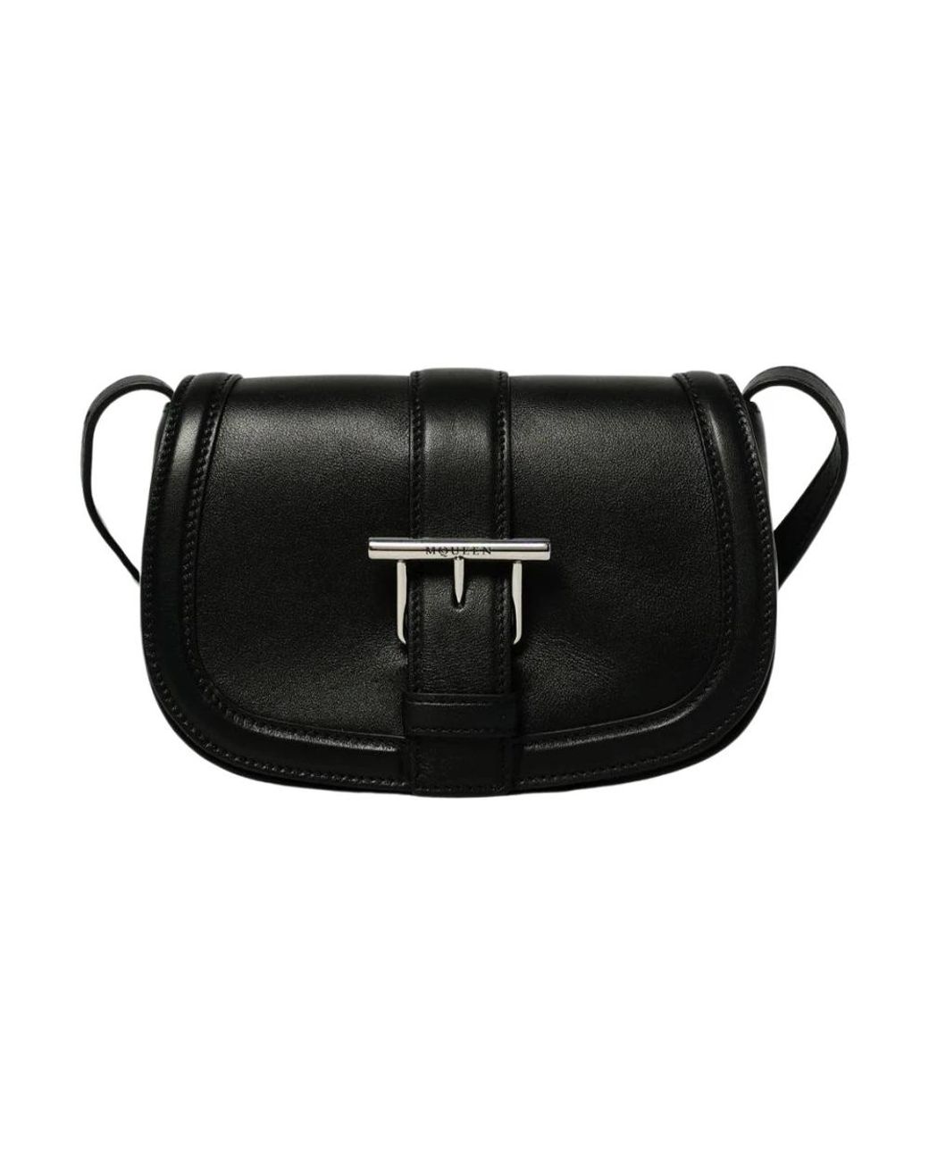 McQueen Black Cross Body Bags