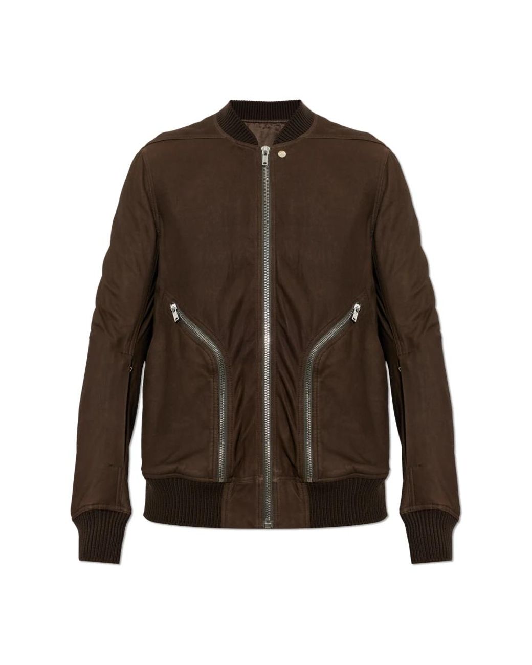 Leather Jackets Rick Owens de hombre de color Brown