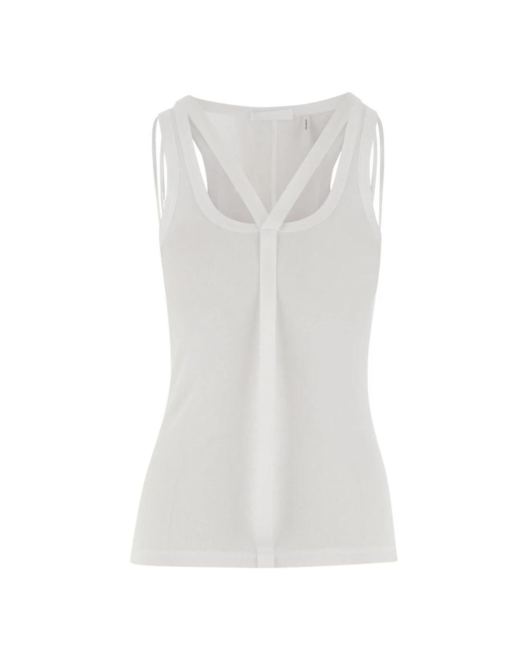 Helmut Lang White Sleeveless Tops