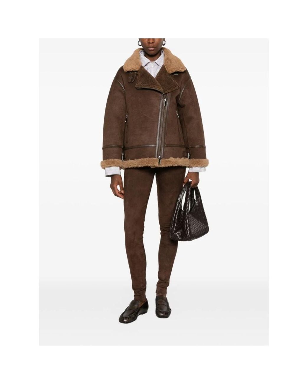 Molliolli Brown Faux Fur & Shearling Jackets