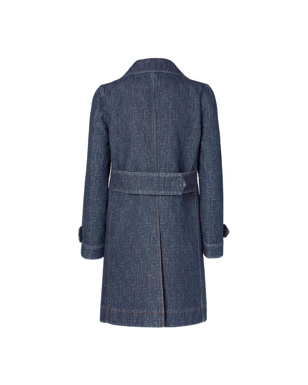 Fendi Blue Double-Breasted Coats