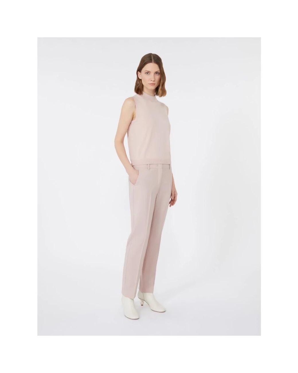 Weekend by Maxmara Pink Slim-Fit Trousers