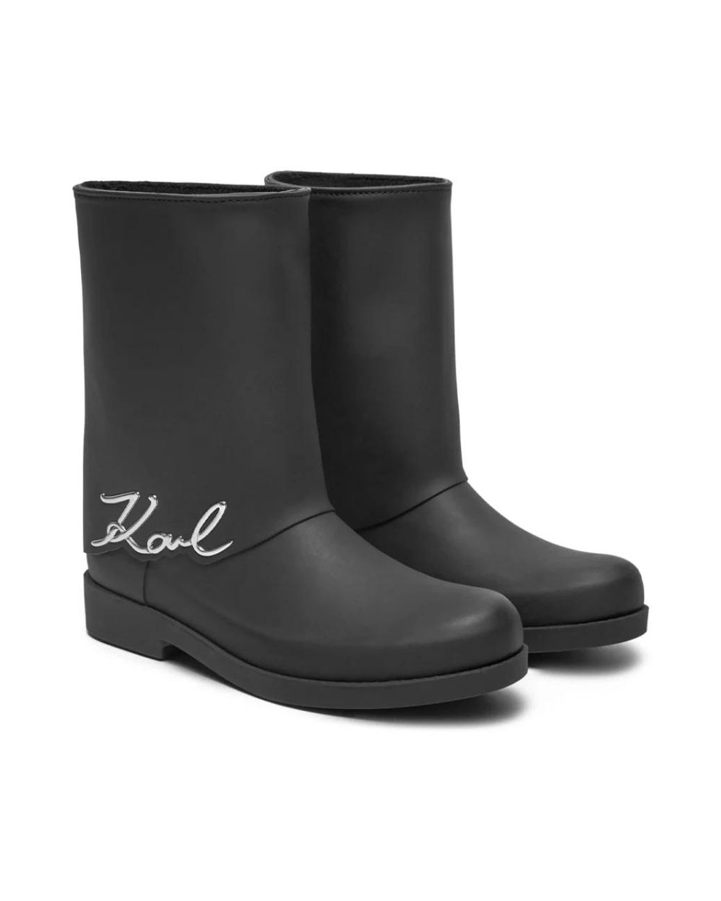 Karl Lagerfeld Black Wellies