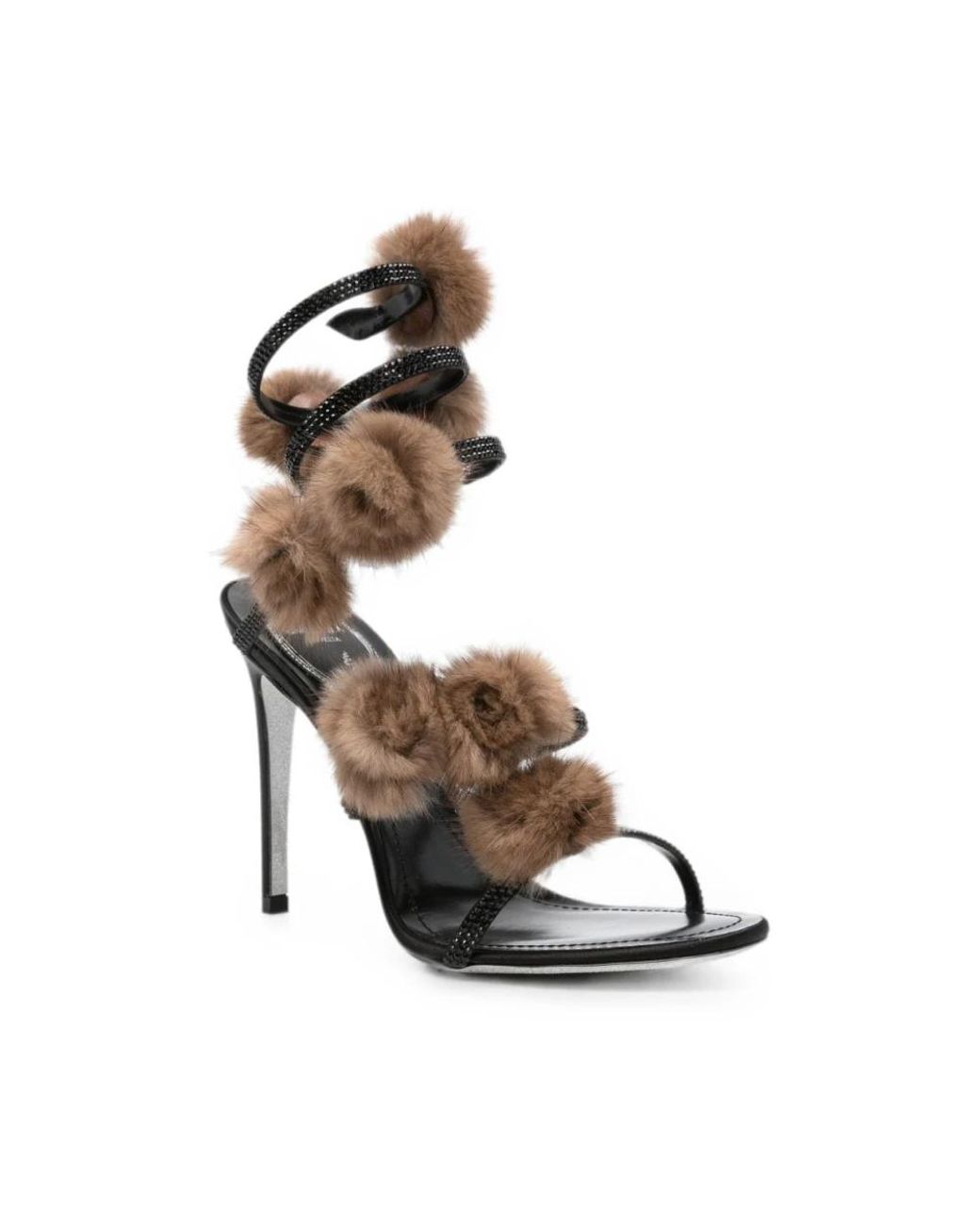 Rene Caovilla Metallic High Heel Sandals