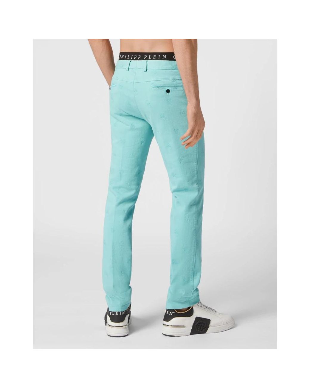 Philipp Plein Chinos Hosen Skull in Blue für Herren