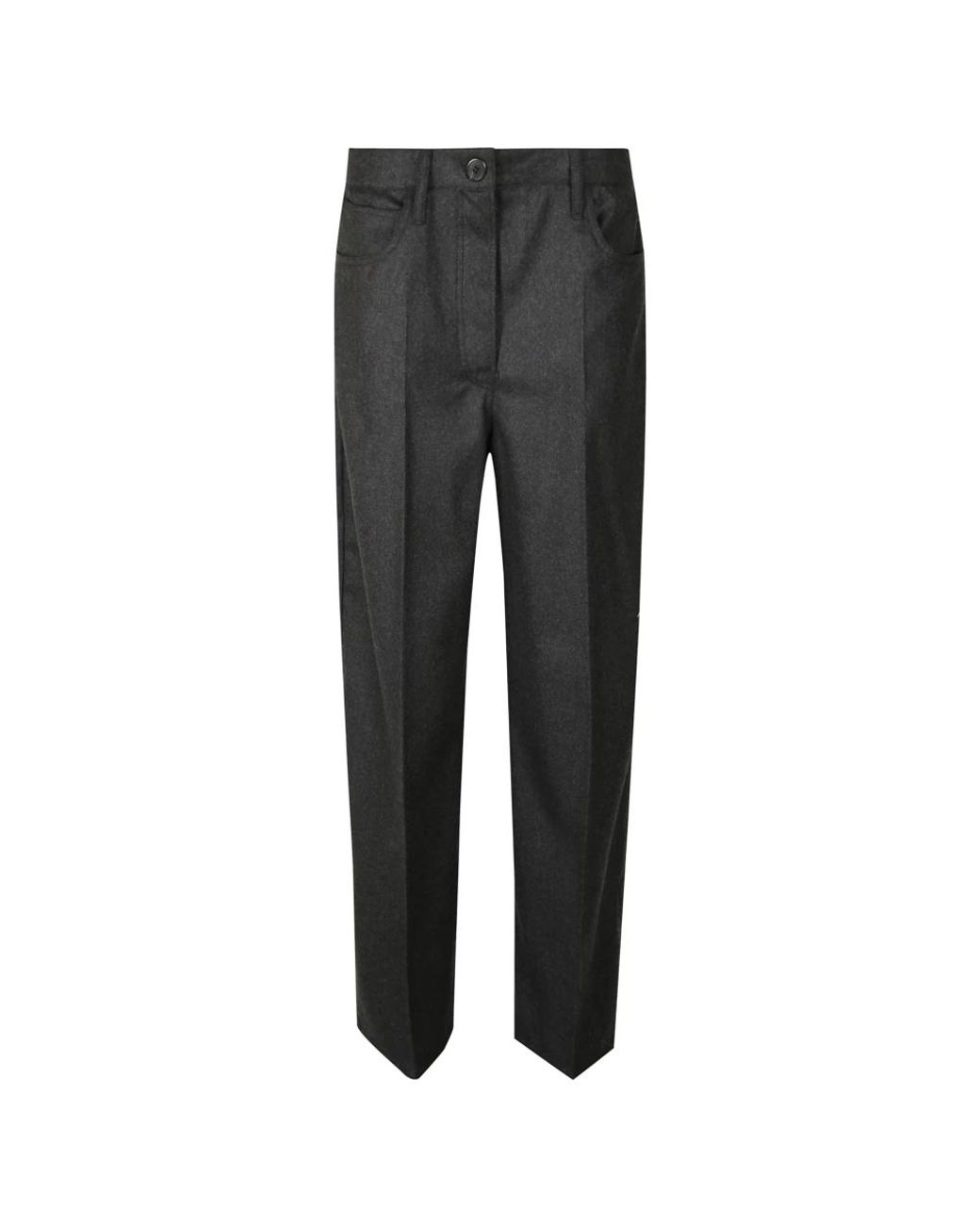 Prada Gray Straight Trousers
