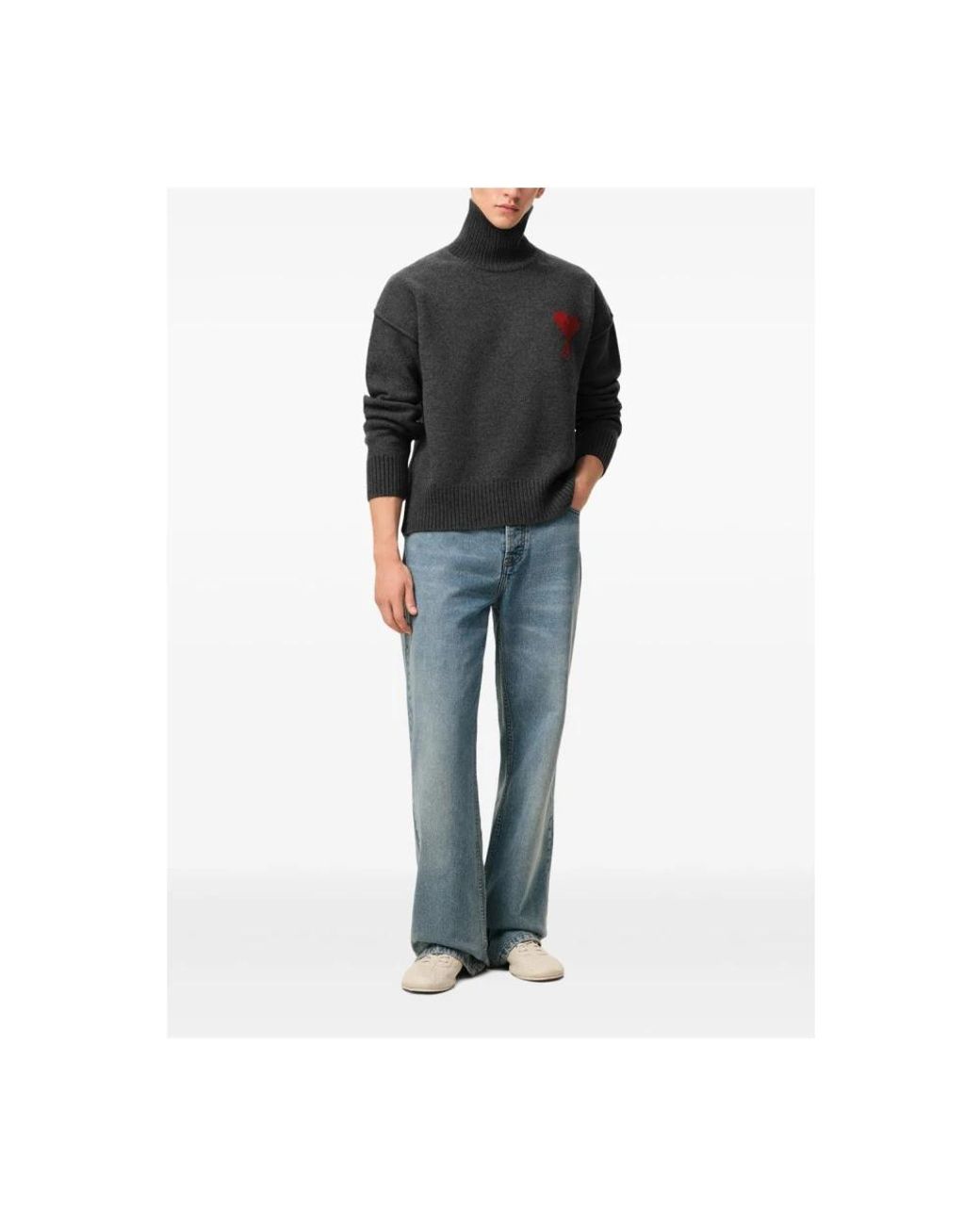 Turtlenecks AMI de color Gray