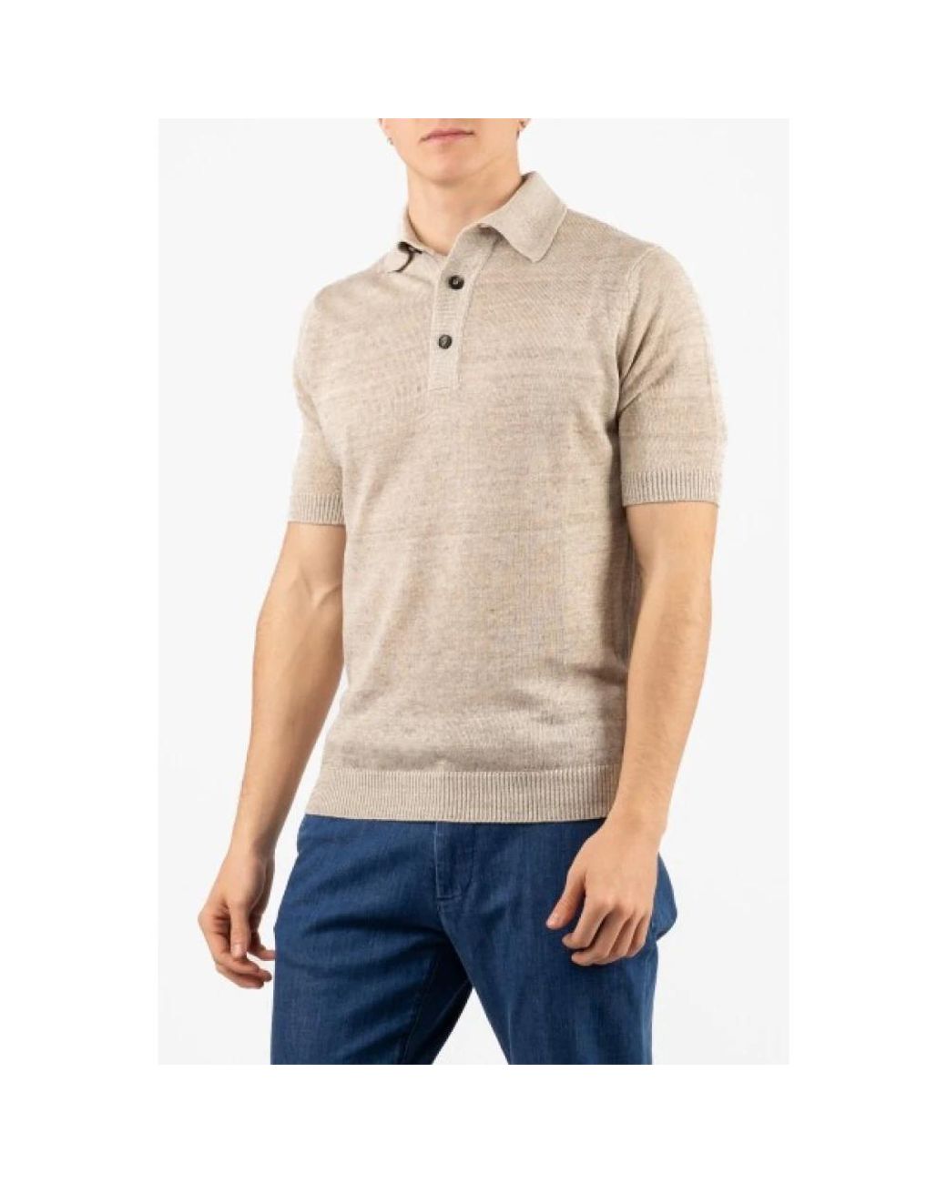 FILIPPO DE LAURENTIIS Blue Polo Shirts for men