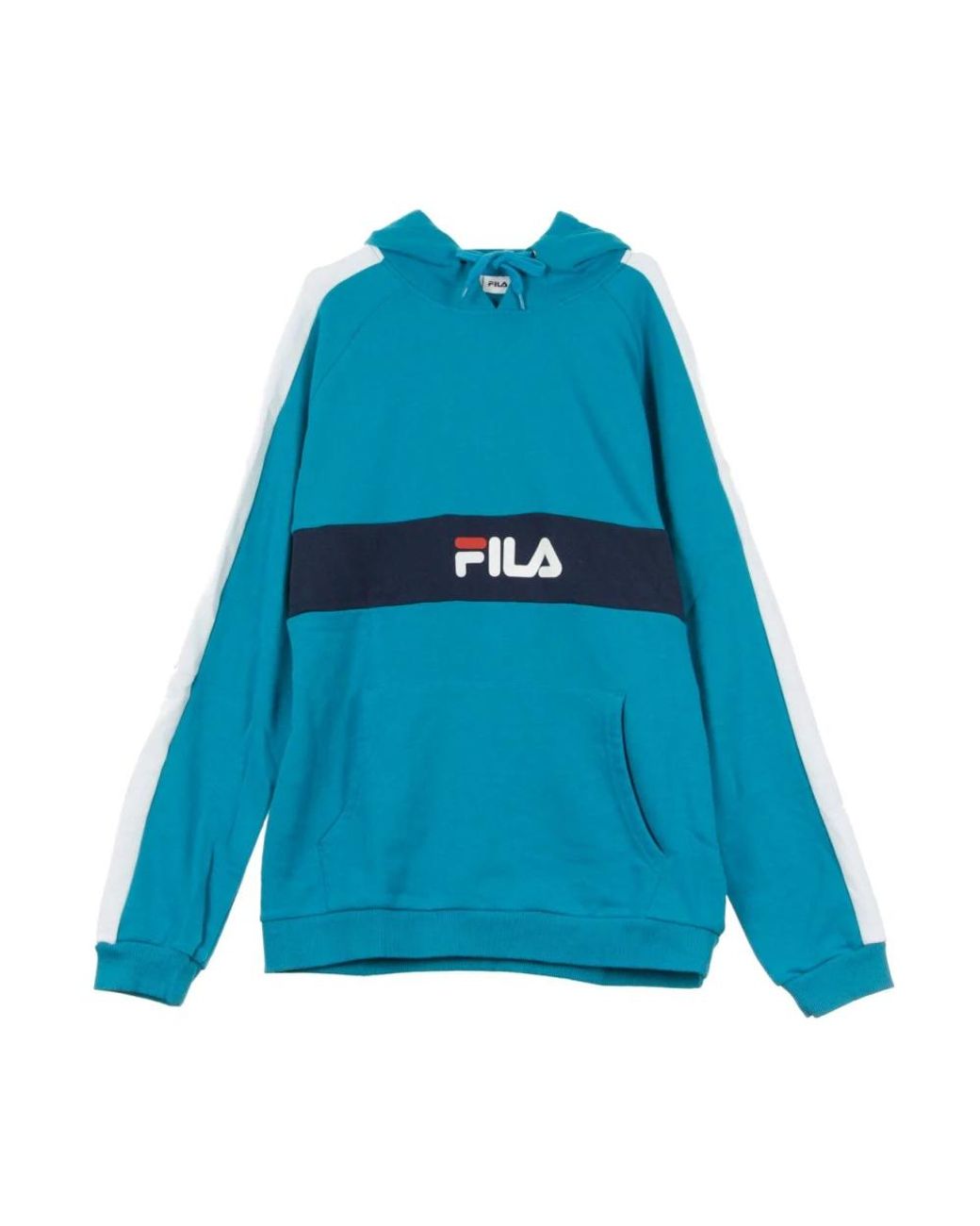 Fila Hoodies & Sweatvesten ,Blauw ,Katoen Lichtgewicht Hoodie in het Blue voor heren
