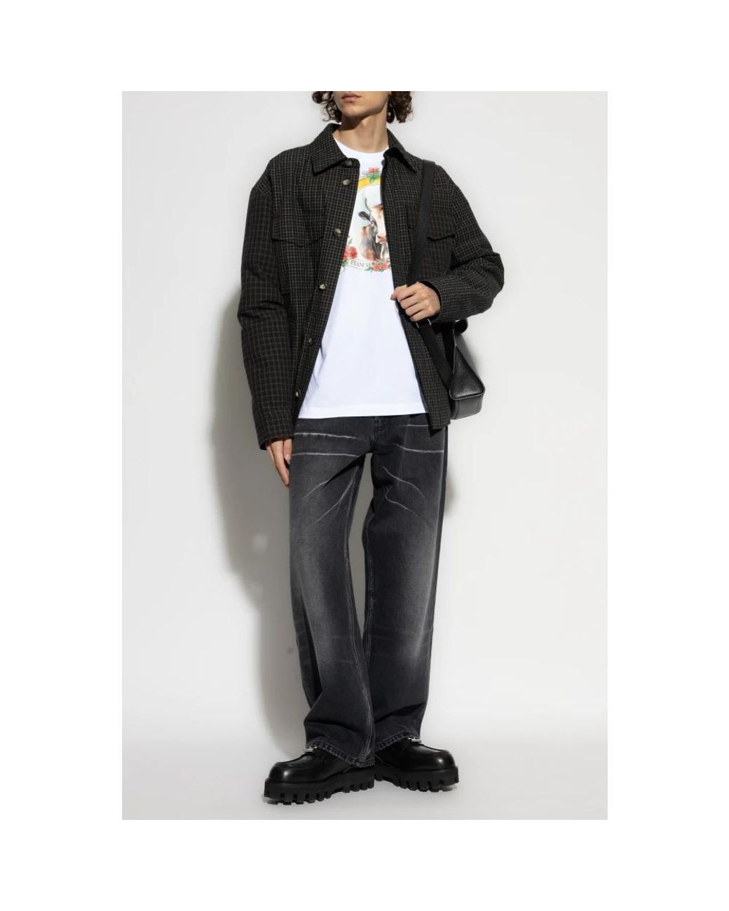 Light Jackets Moschino de hombre de color Black