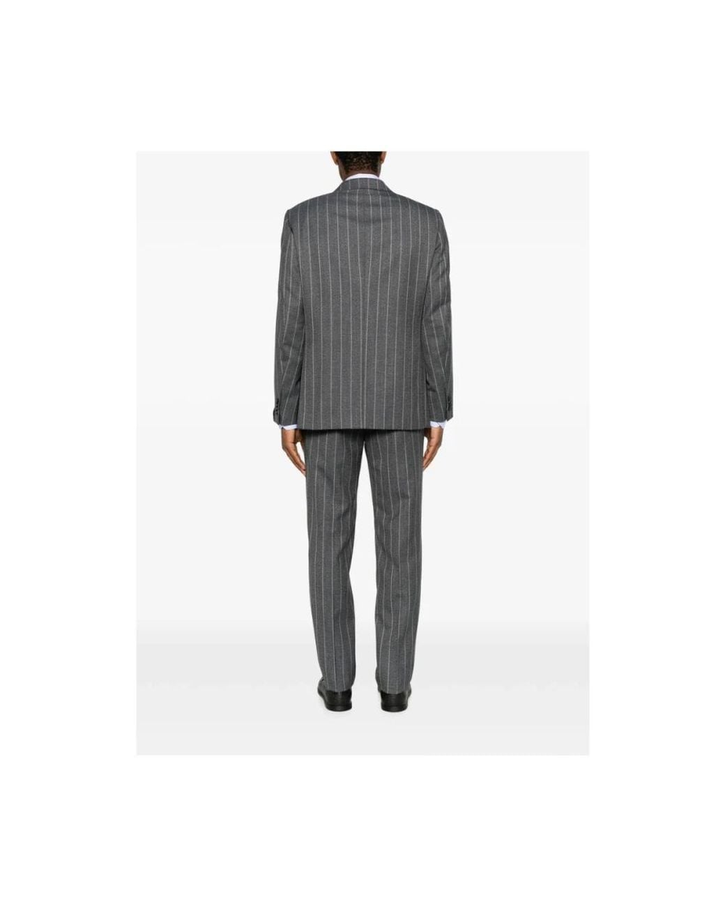Caruso Gray Double Breasted Suits for men