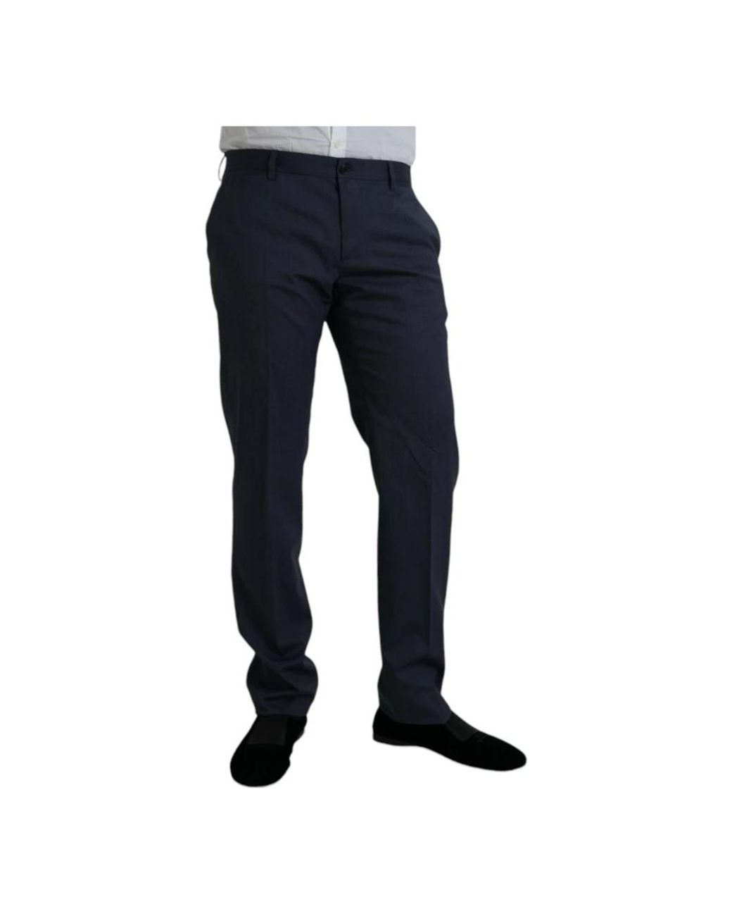 Dolce & Gabbana Blue Suit Trousers for men