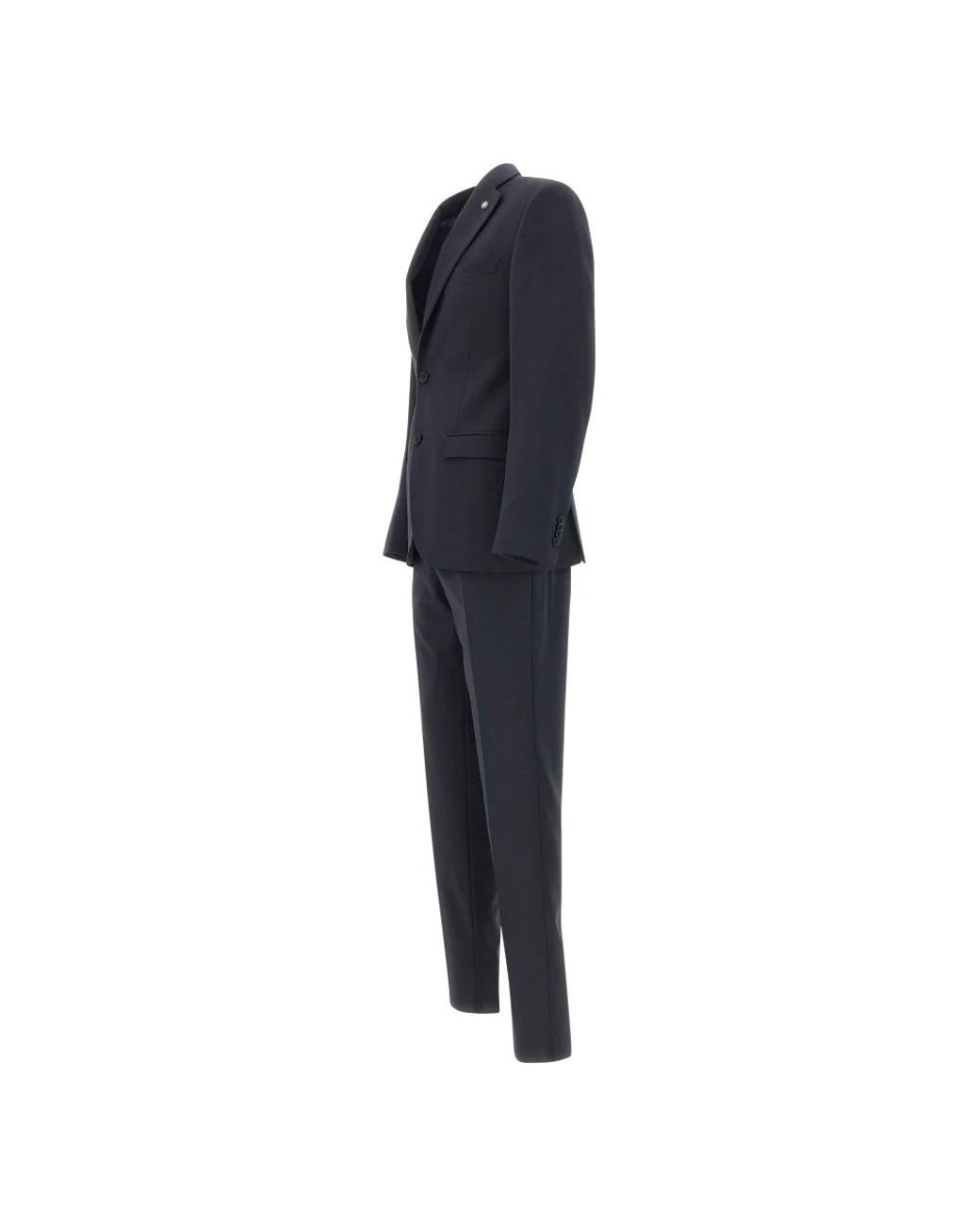 Manuel Ritz Blue Single Breasted Suits for men