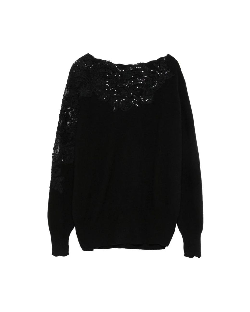 Ermanno Scervino Black Cashmere Knitwear