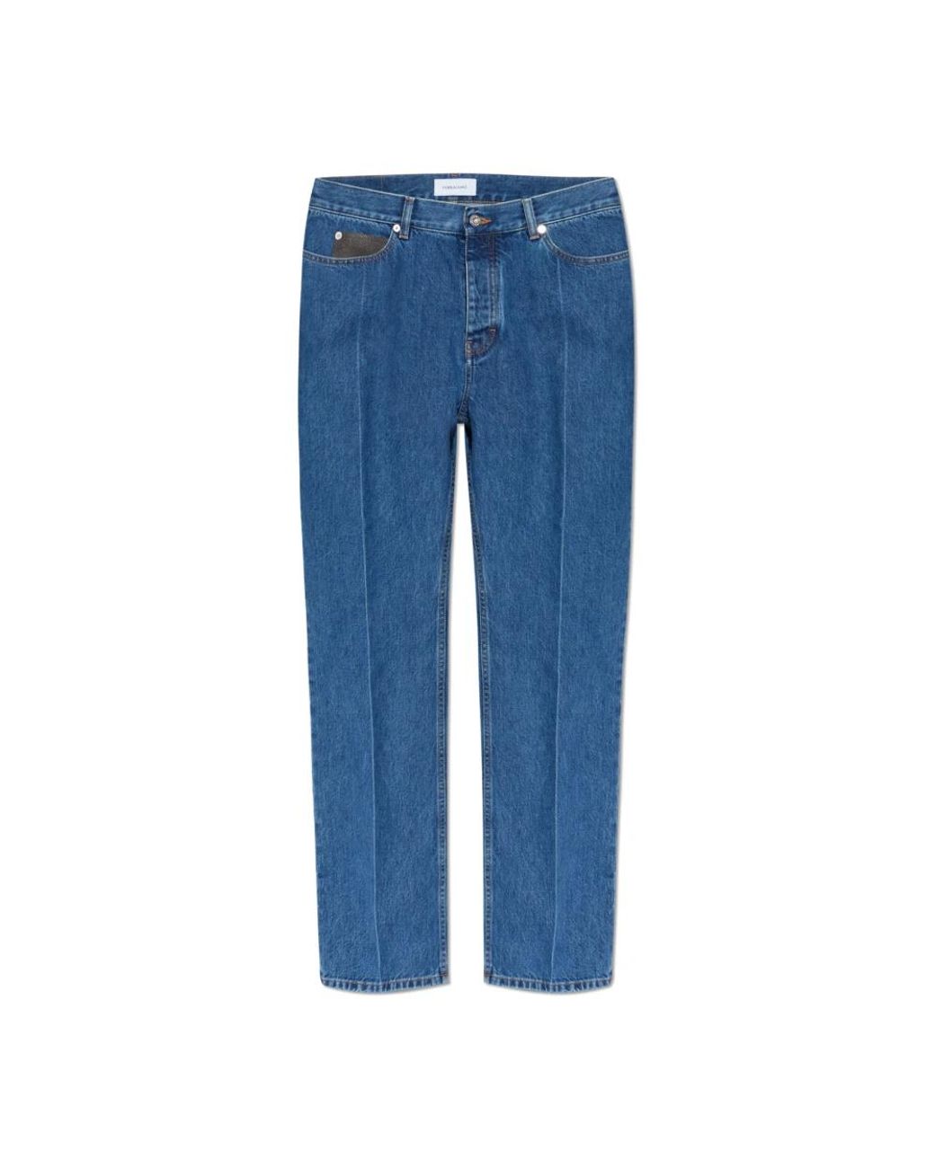 Ferragamo Jeans ,Blauw ,Katoen Jeans Met Taps Toelopende Pijpen in het Blue voor heren
