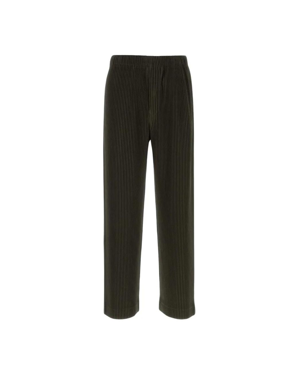 Issey Miyake Black Straight Trousers for men