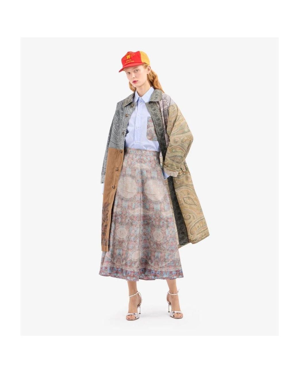 Pierre Louis Mascia Gray Midi Skirts