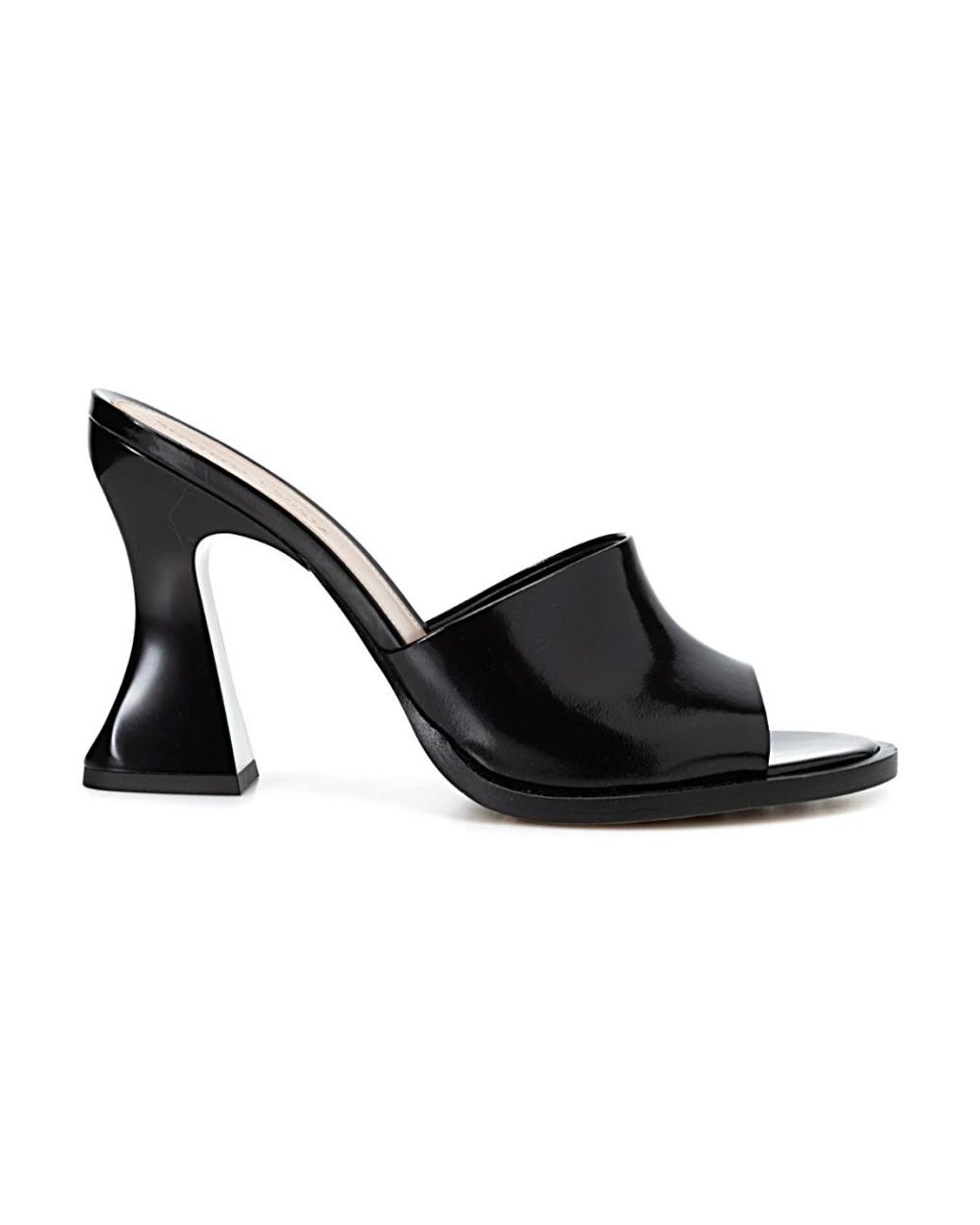 Bottega Veneta Black Heeled Mules