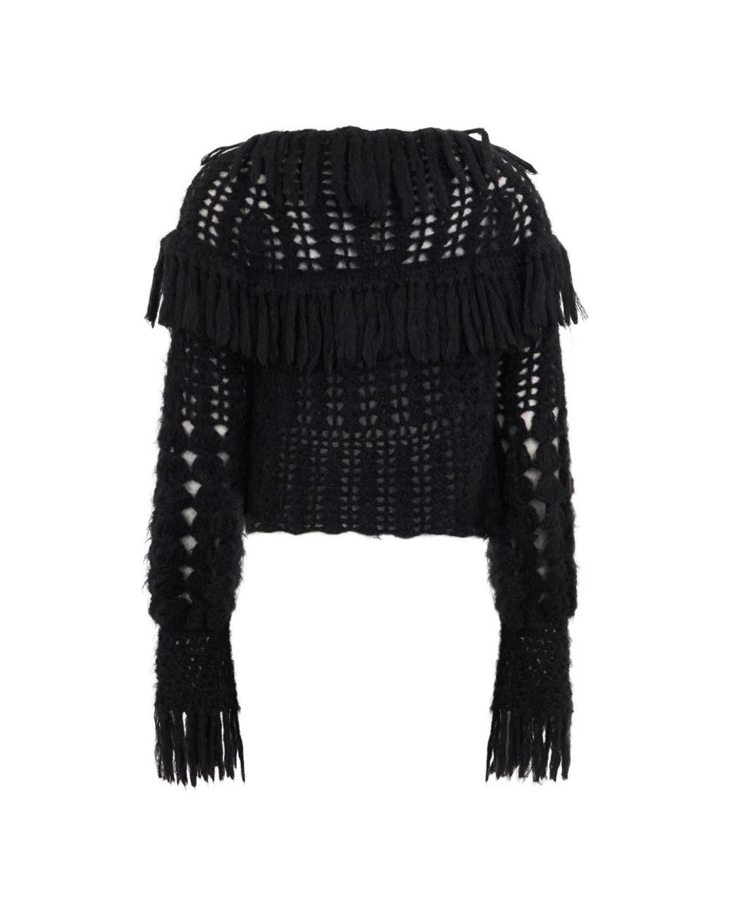 Alberta Ferretti Black Round-Neck Knitwear