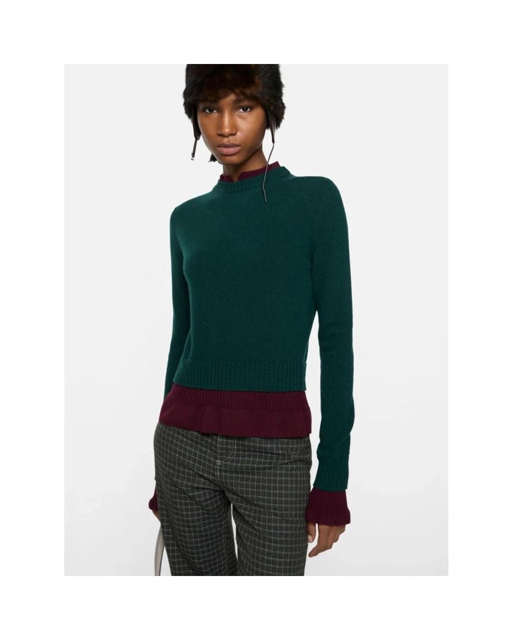 Acne Green Round-Neck Knitwear