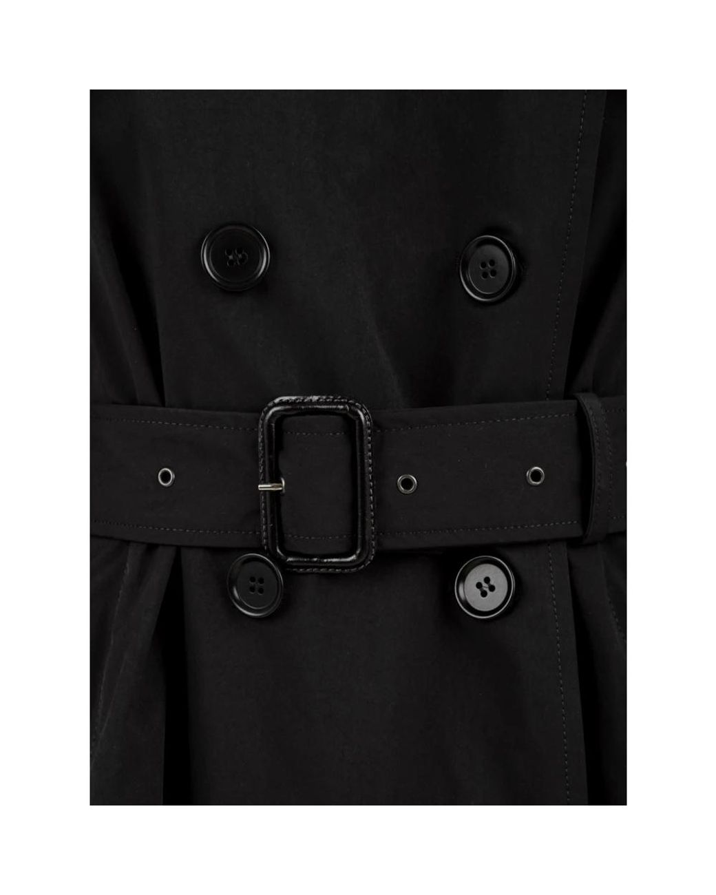 Aspesi Black Belted Coats