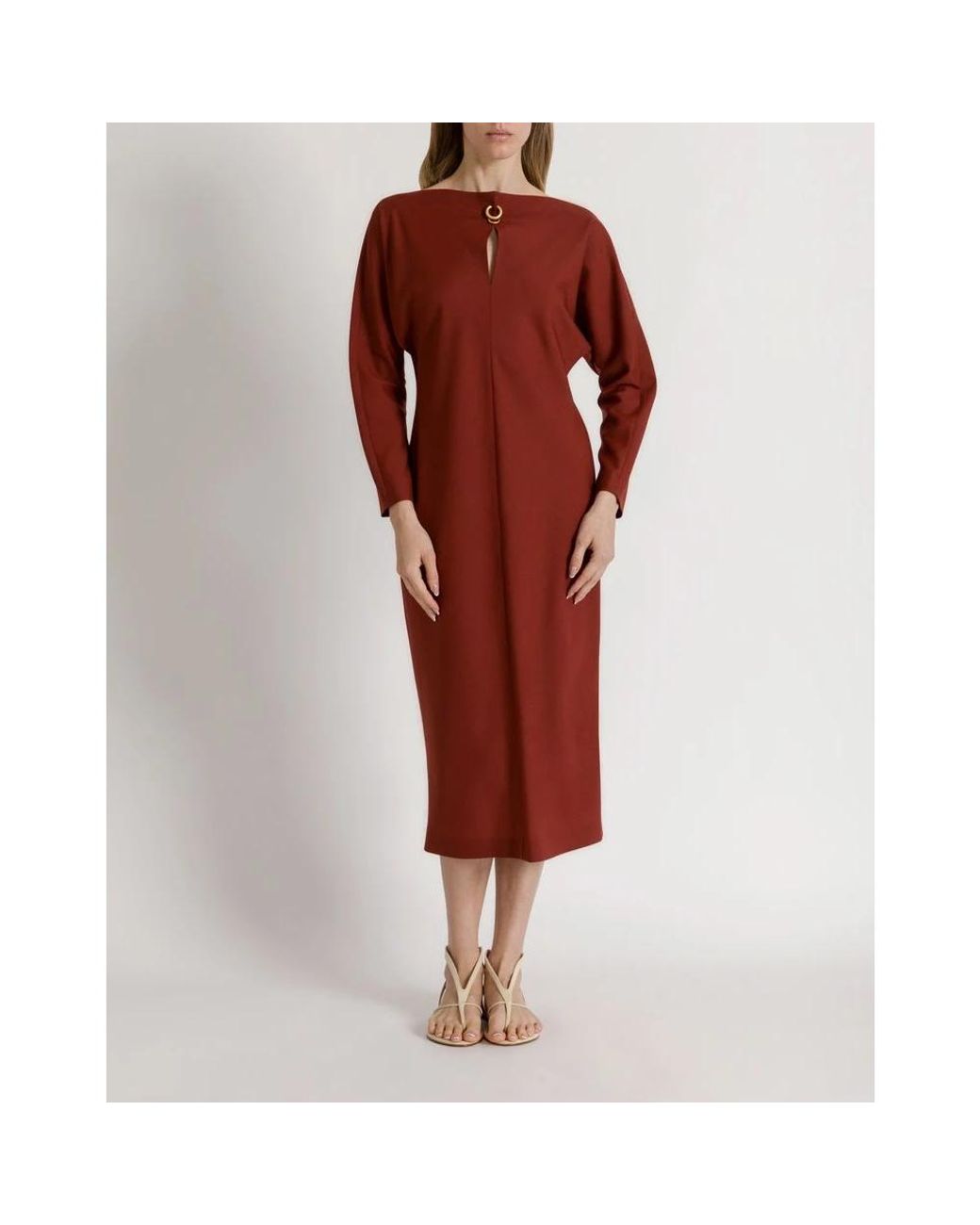 Alberta Ferretti Red Midi Dresses