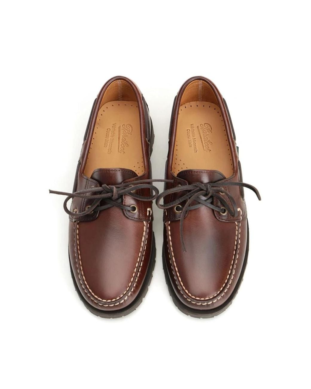 Paraboot Brown Boat Shoes for men