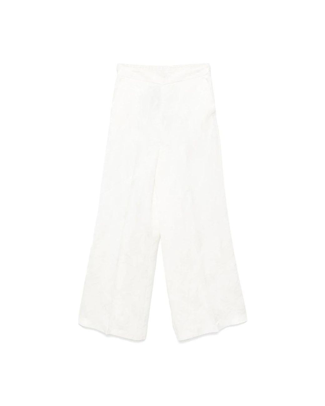 Twinset White Wide Trousers