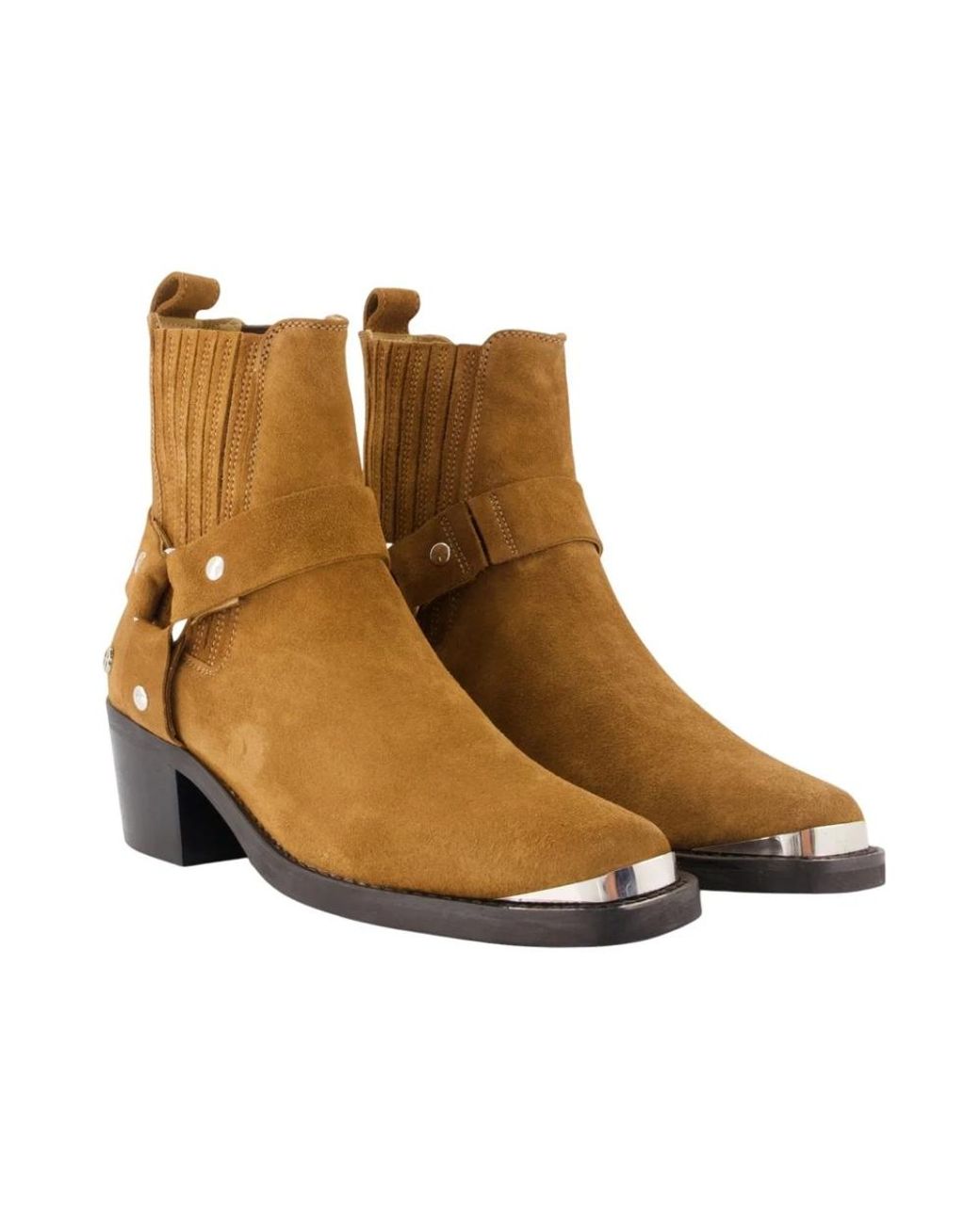 Anine Bing Brown Cowboy & Biker Boots