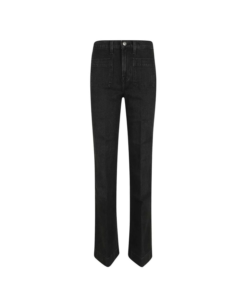 7 For All Mankind Black Wide Jeans
