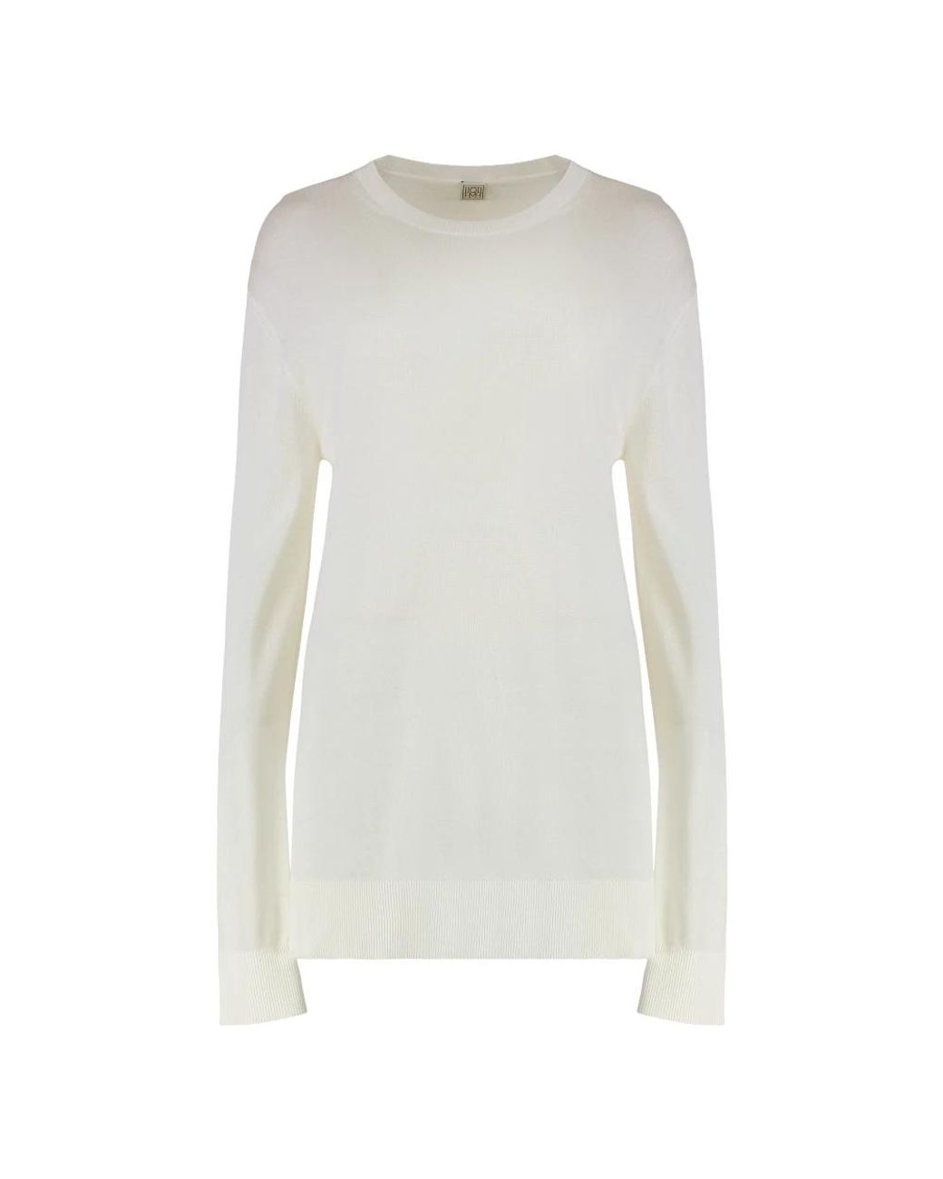 Totême White Round-Neck Knitwear