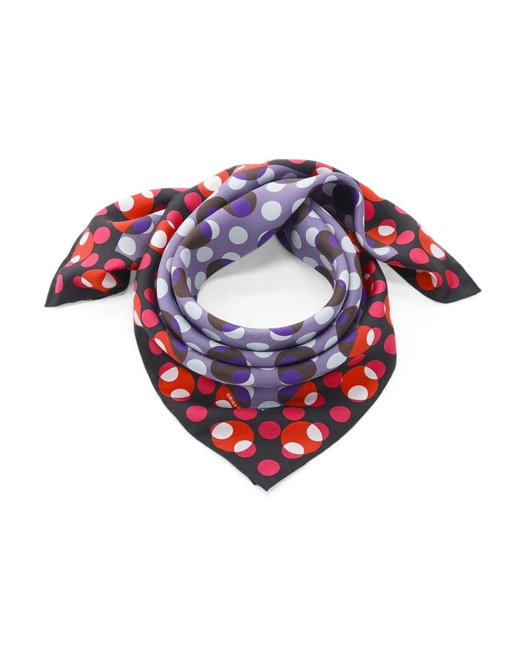 Dries Van Noten Red Silky Scarf