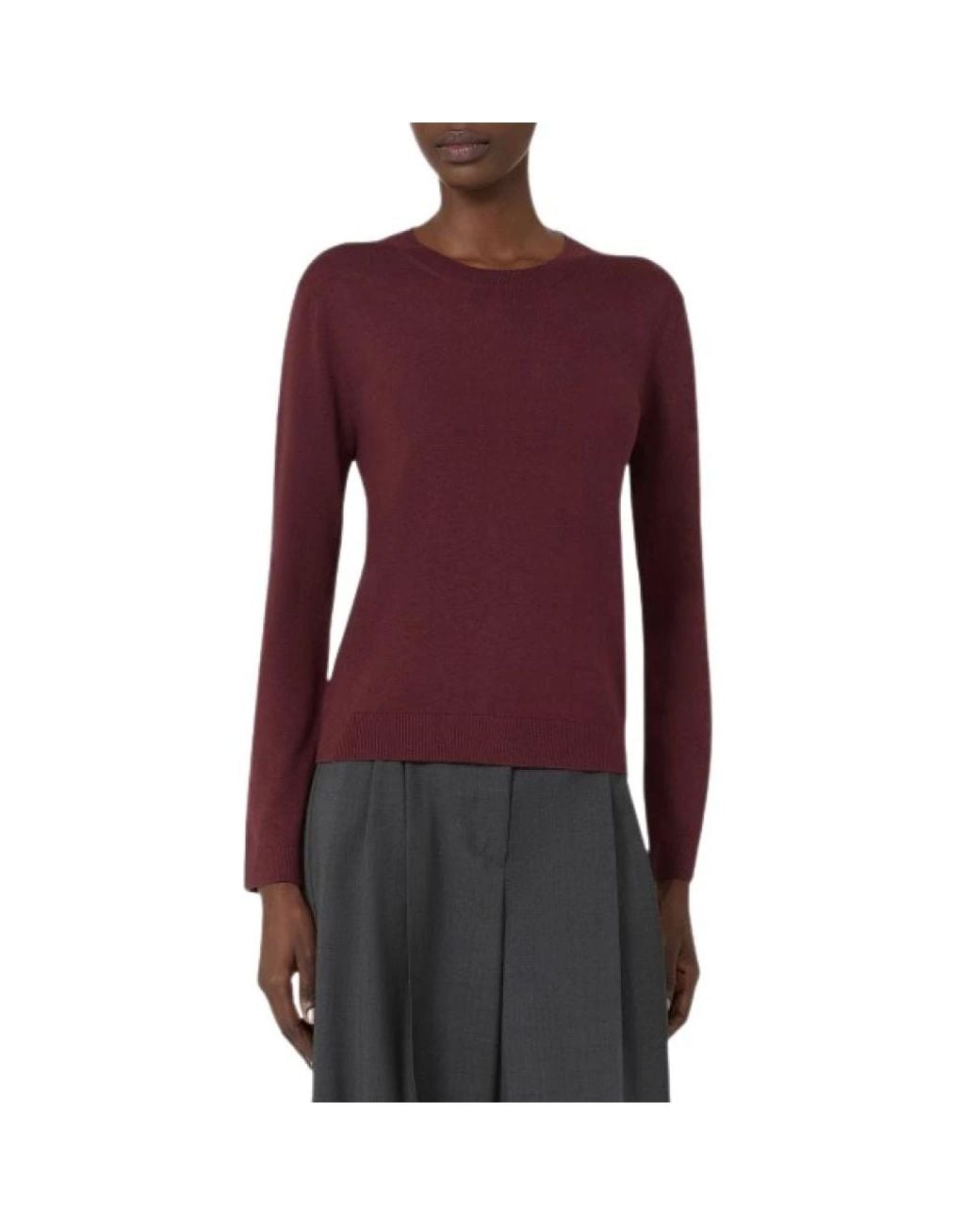 Weekend by Maxmara Purple Round-Neck Knitwear