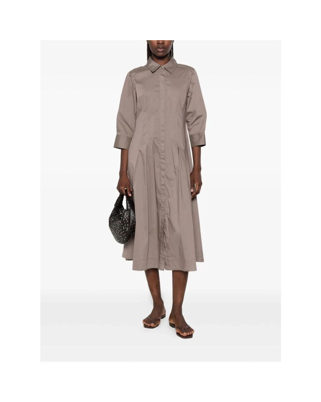 Panicale Brown Shirt Dresses