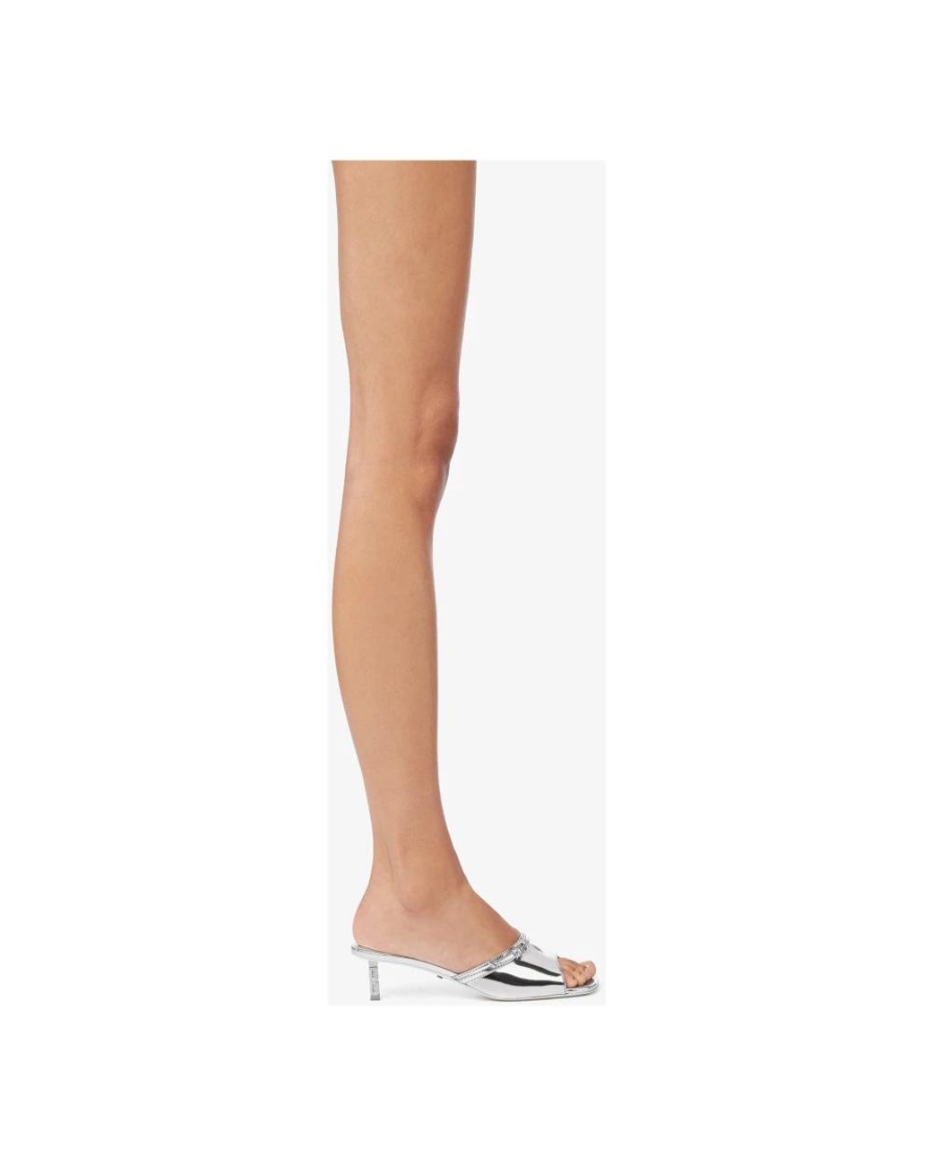 Gcds White Heeled Mules