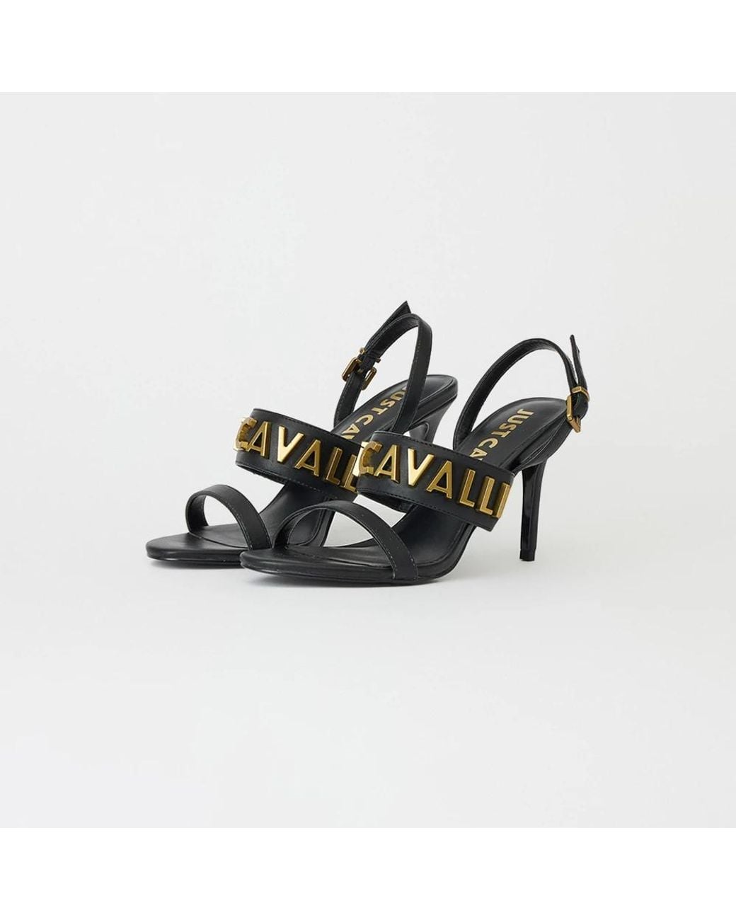 Just Cavalli Black High Heel Sandals