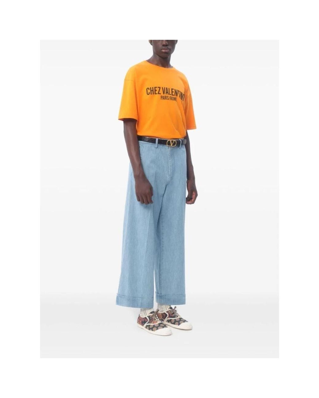 Valentino Garavani Blue Wide Trousers for men