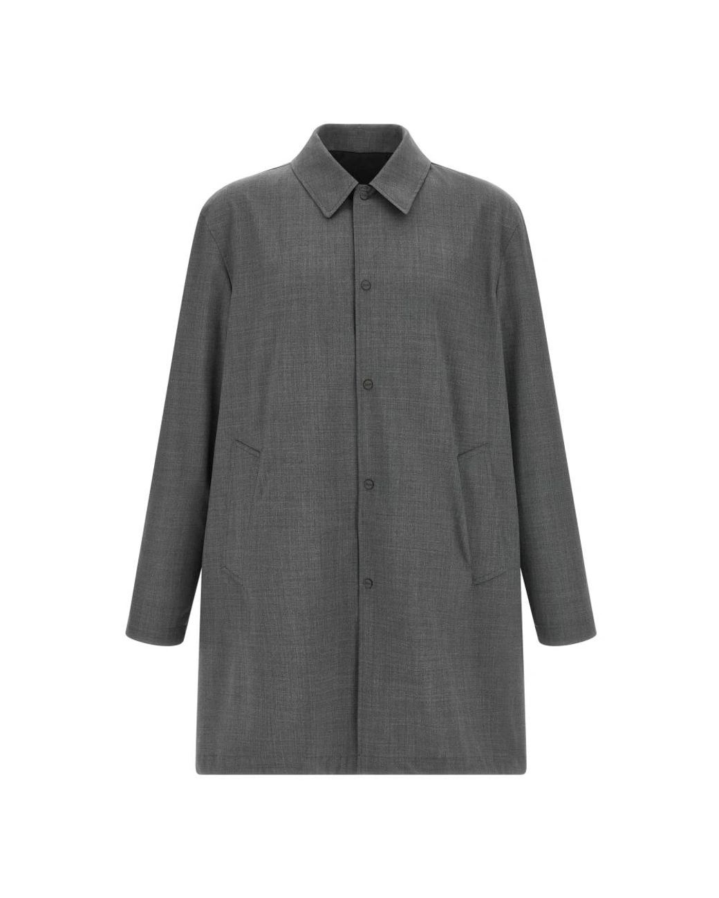 Herno Gray Single-Breasted Coats for men