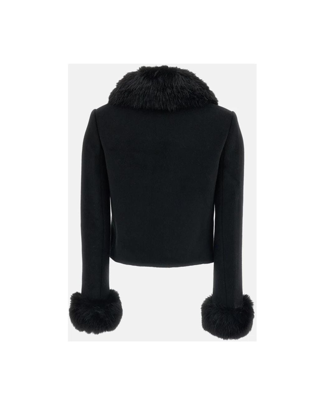 Self-Portrait Black Faux Fur & Shearling Jackets