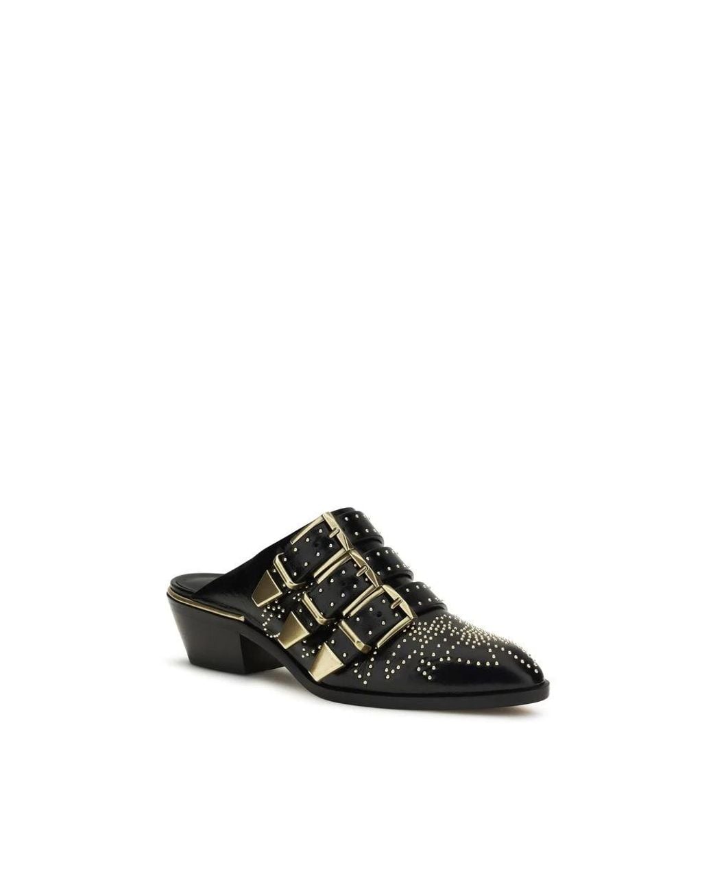 Chloé Black Susan Leather Mules