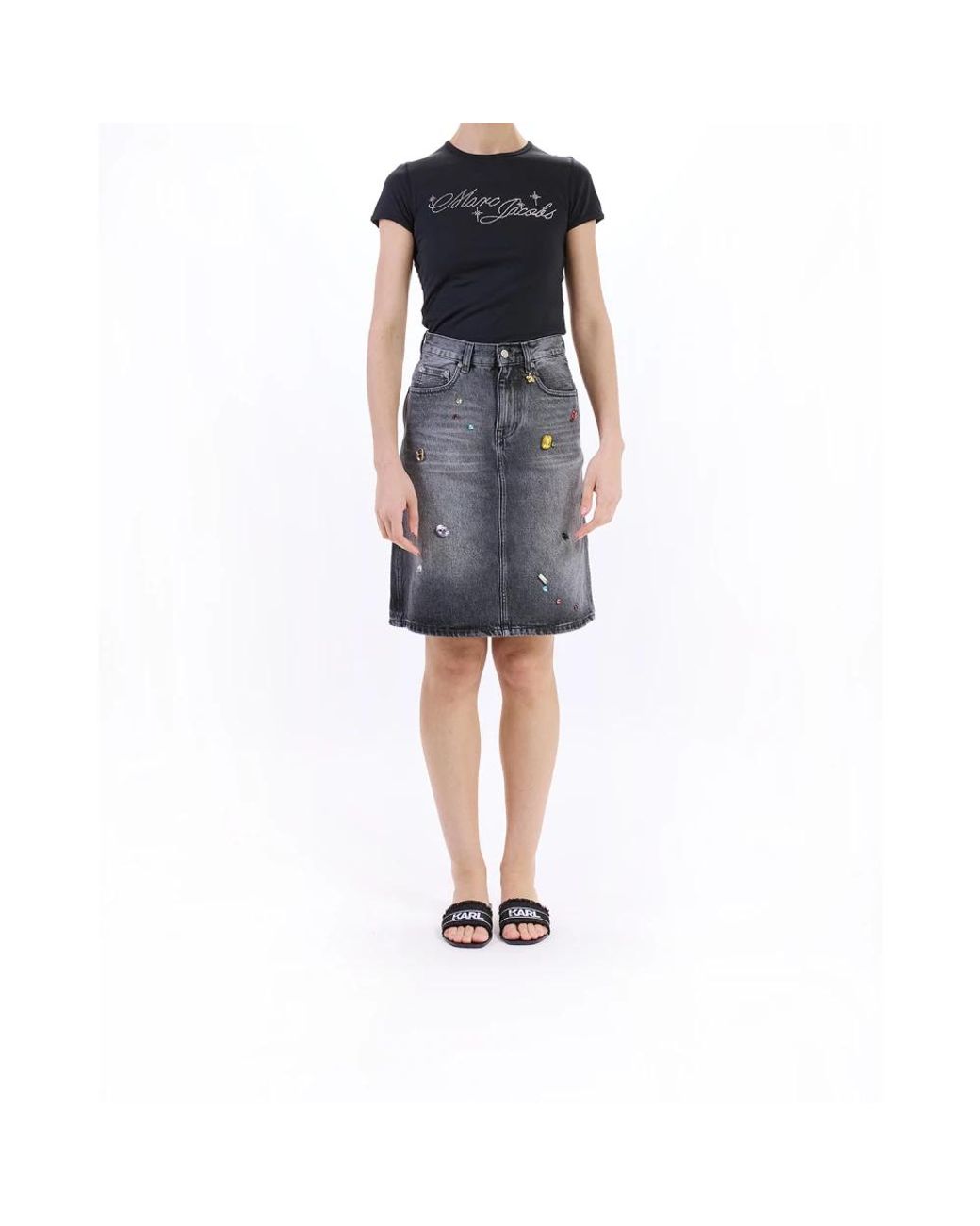 Marc Jacobs Gray Denim Skirts