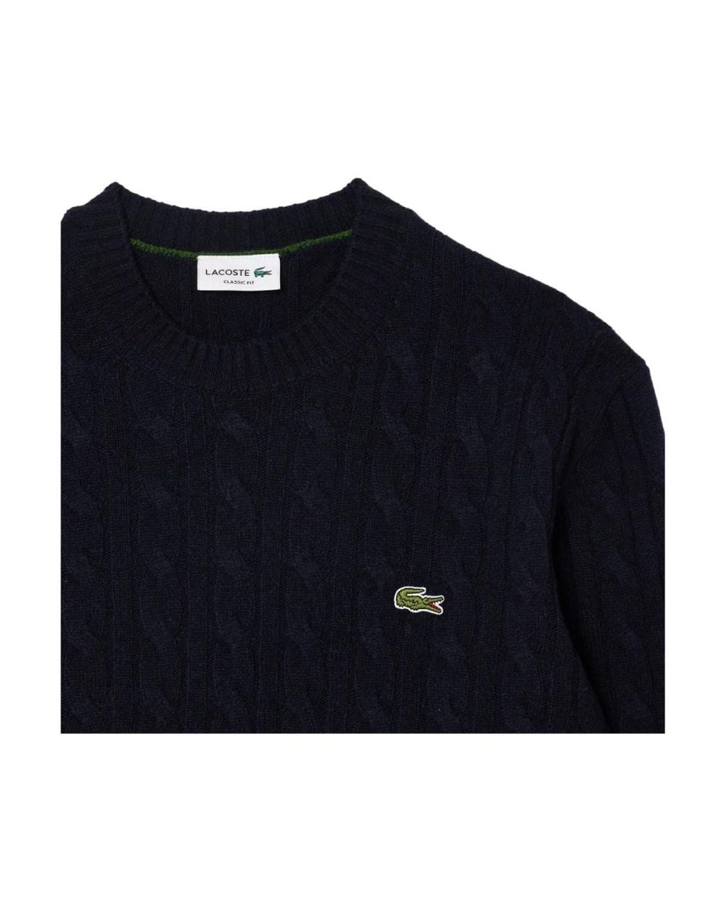 Lacoste Blue Round-Neck Knitwear for men