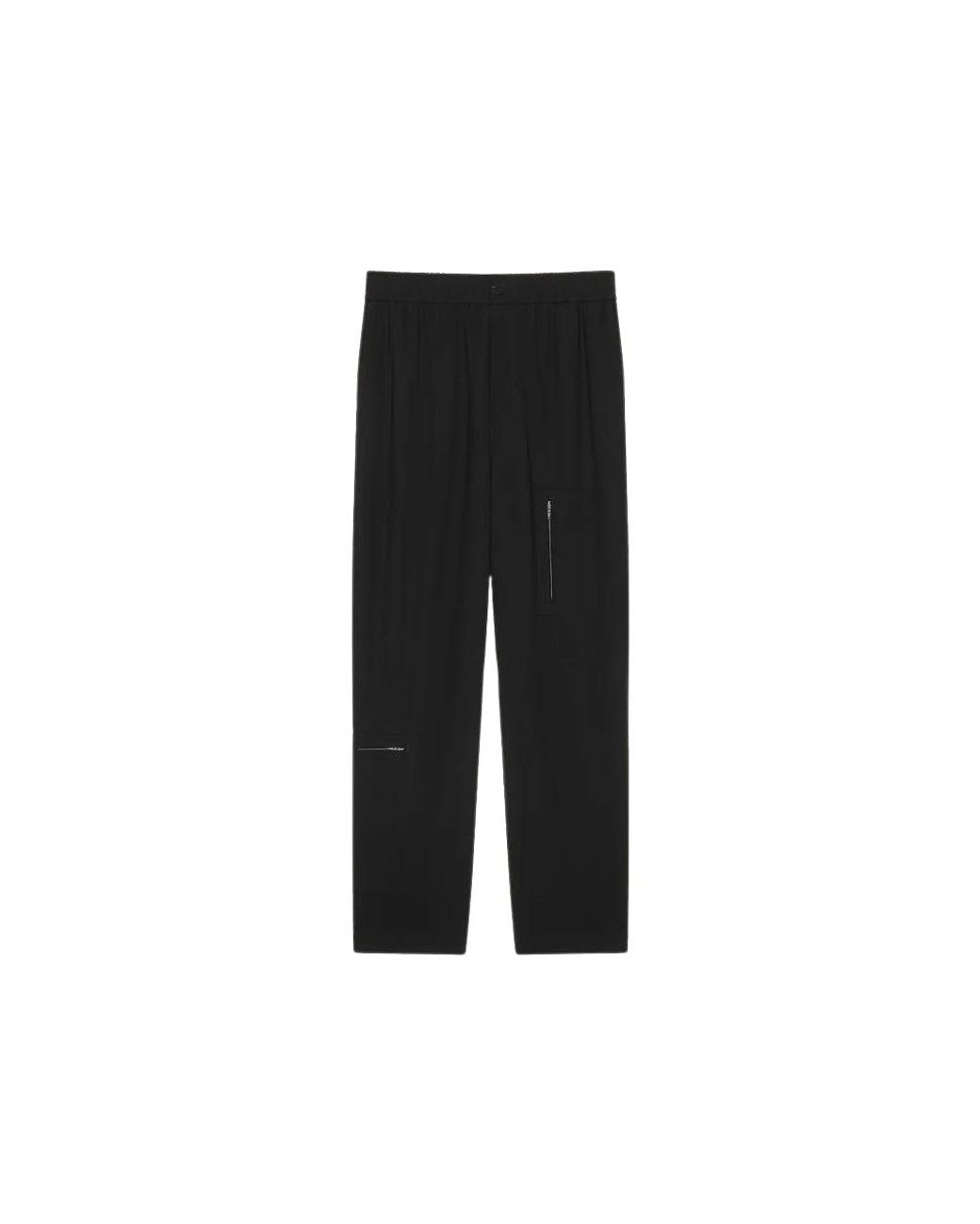 Givenchy Broeken ,Zwart ,Wol Multi Zip Broeken in het Black voor heren