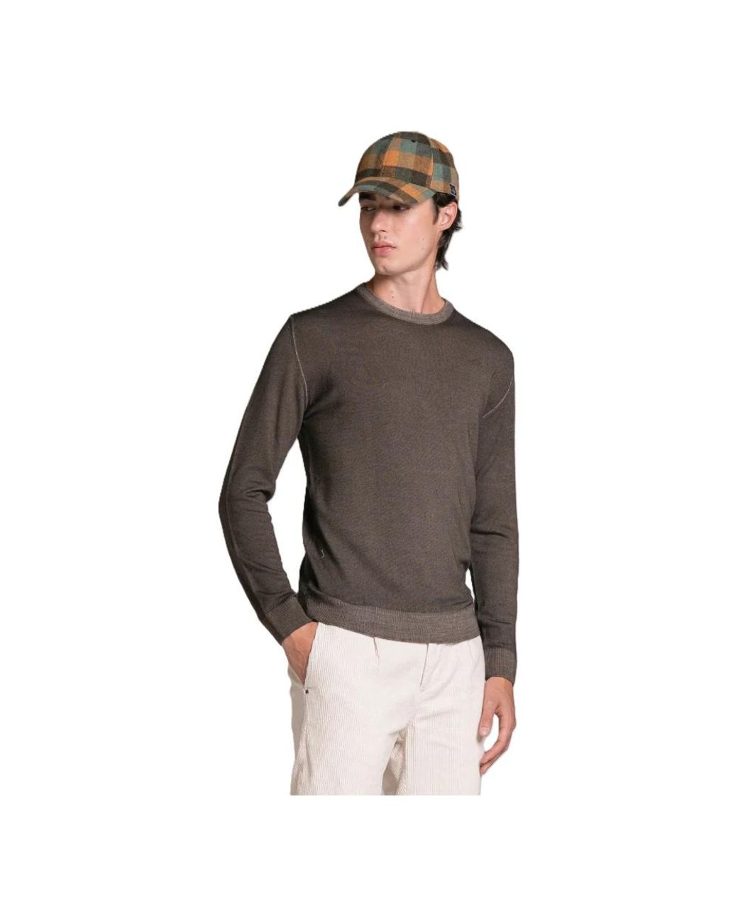 Impure Trent Rundhals-Pullover Aus Merinowolle in Brown für Herren